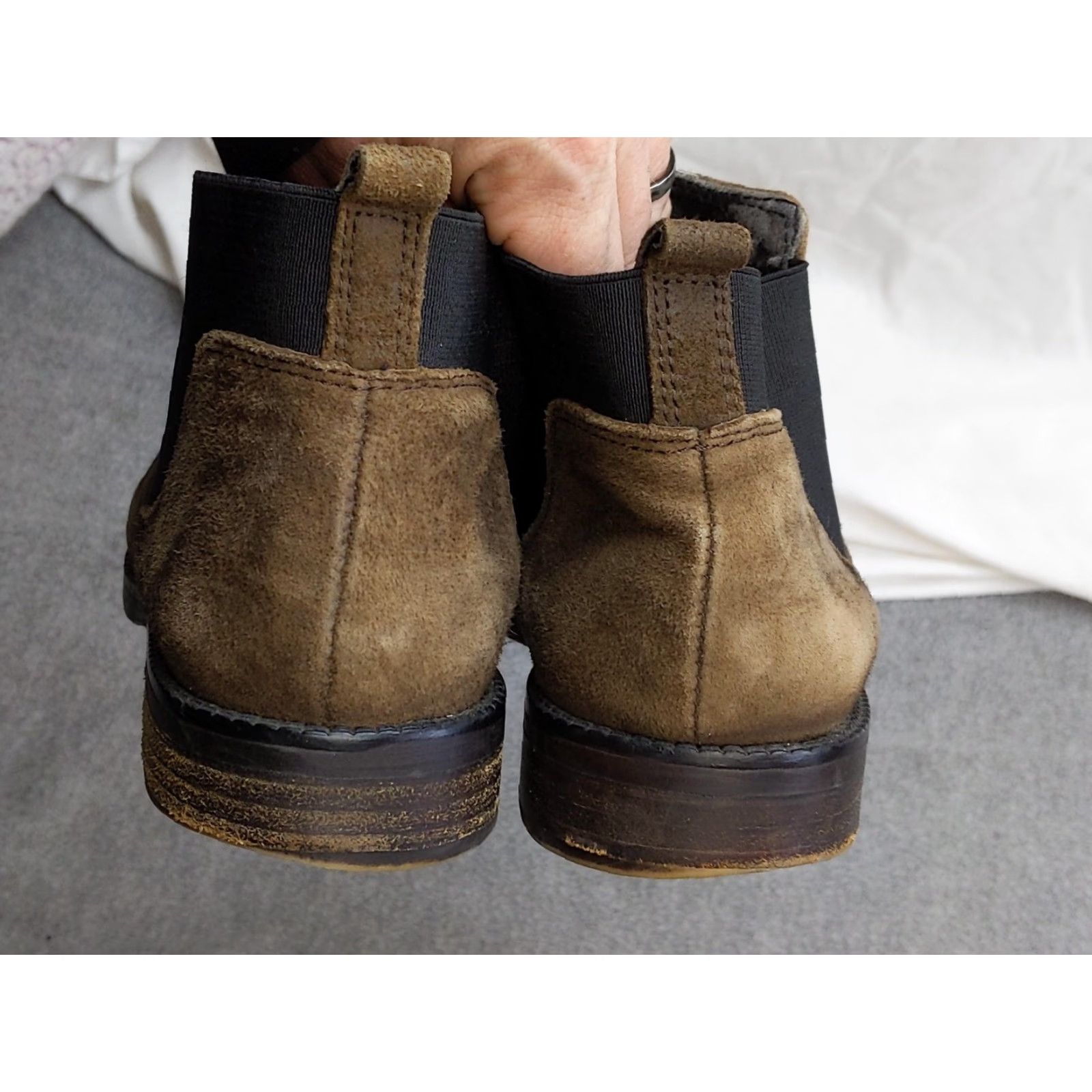 Franco Sarto Franco Sarto Boots Womens Size 7 Brown Suede Chelsea Ankle Booties Block Heel Size US 7 / IT 37 - 3 Thumbnail