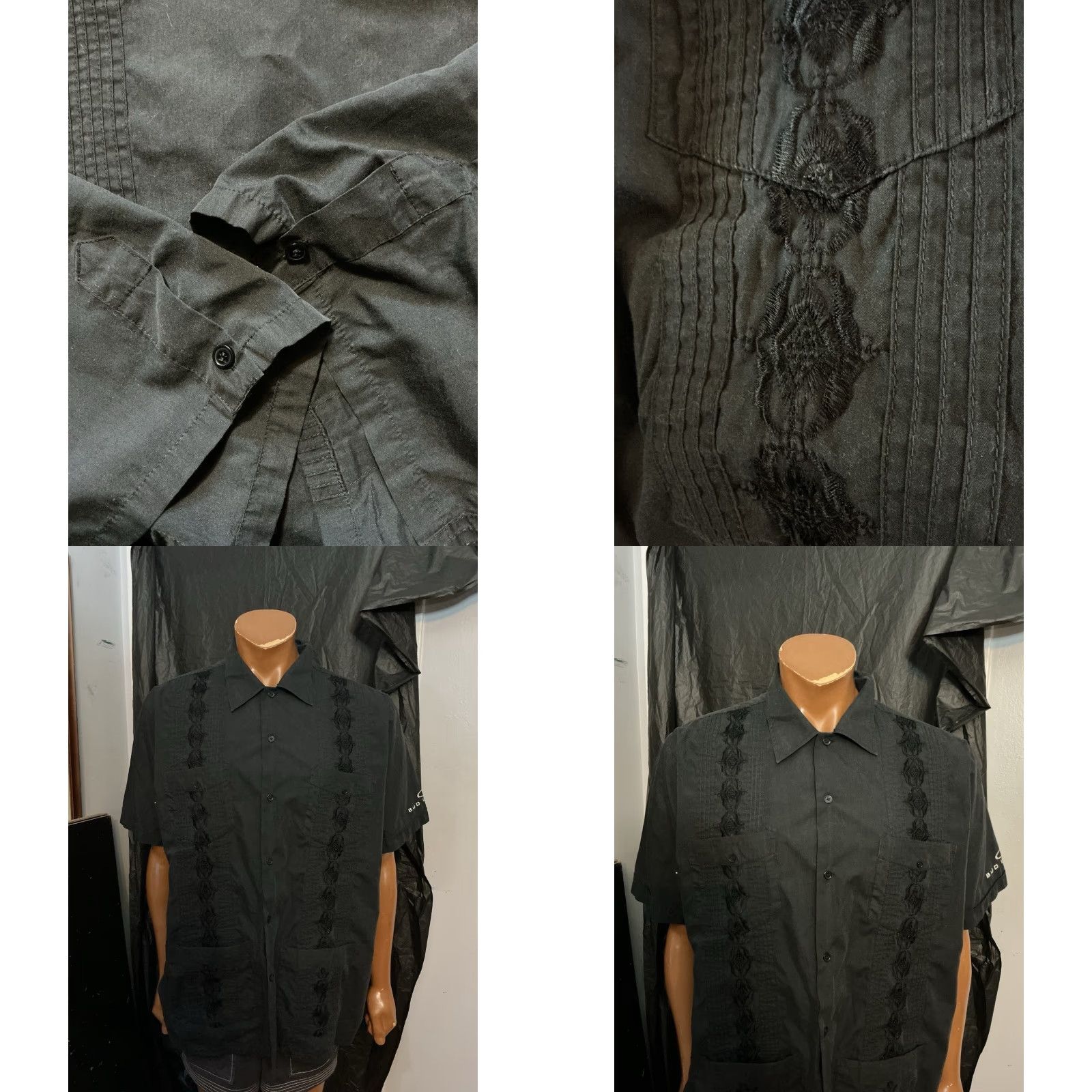 Vintage VINTAGE Dragonfly Guayabera Embroidered Bud Light Black Button S/S Shirt XL Mens Size US XL / EU 56 / 4 - 8 Thumbnail