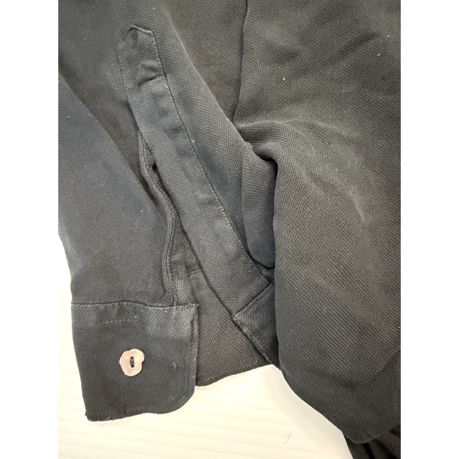 Vintage Burma bibas Men Button Down Silk shirt M Black Button-Up Collared Long Sleeve Solid Regulated Size M Mens Size US M / EU 48-50 / 2 - 3 Thumbnail