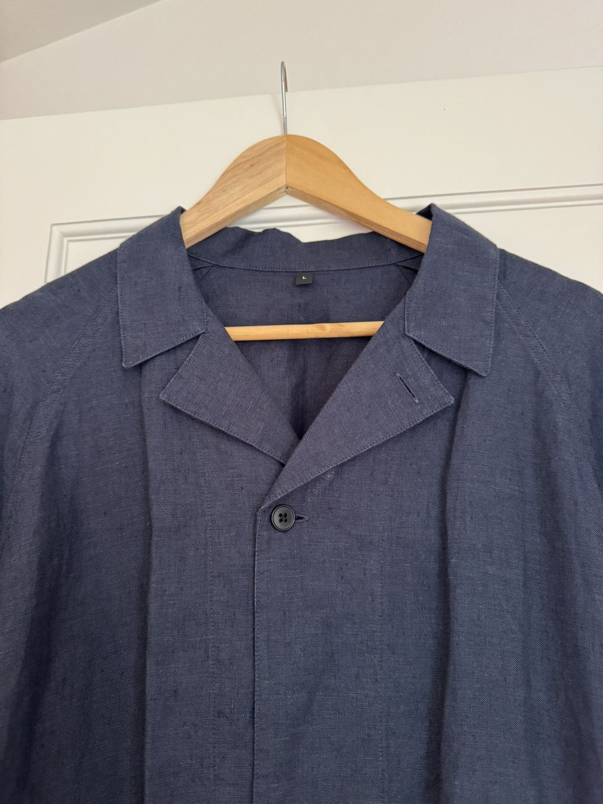 Muji Navy blue Muji linen button up Size US L / EU 52-54 / 3 - 2 Thumbnail