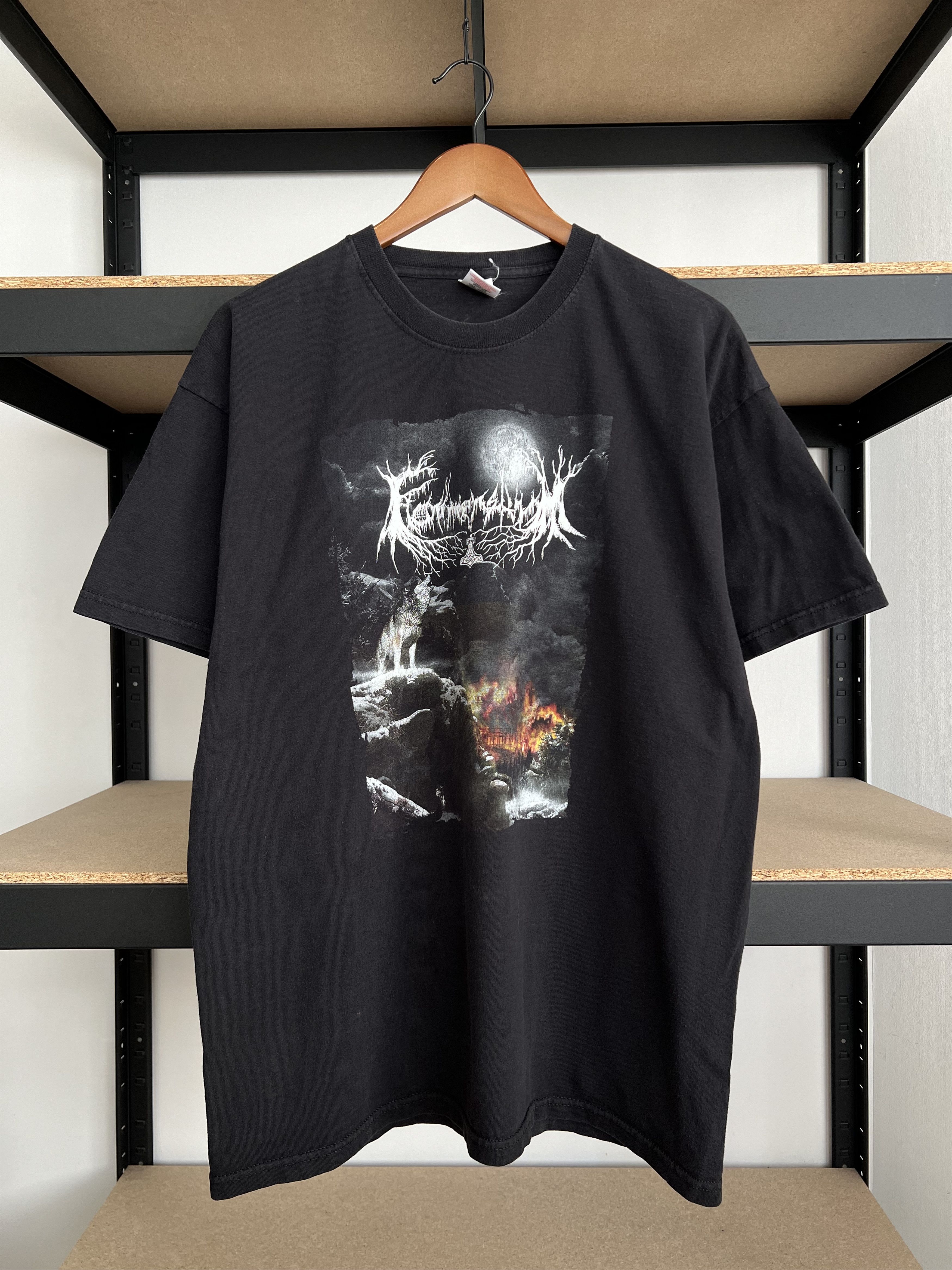 Band Tees Vintage 2000s Flammensturm Black Metal Band Black T-shirt Size US XL / EU 56 / 4 - 2 Thumbnail