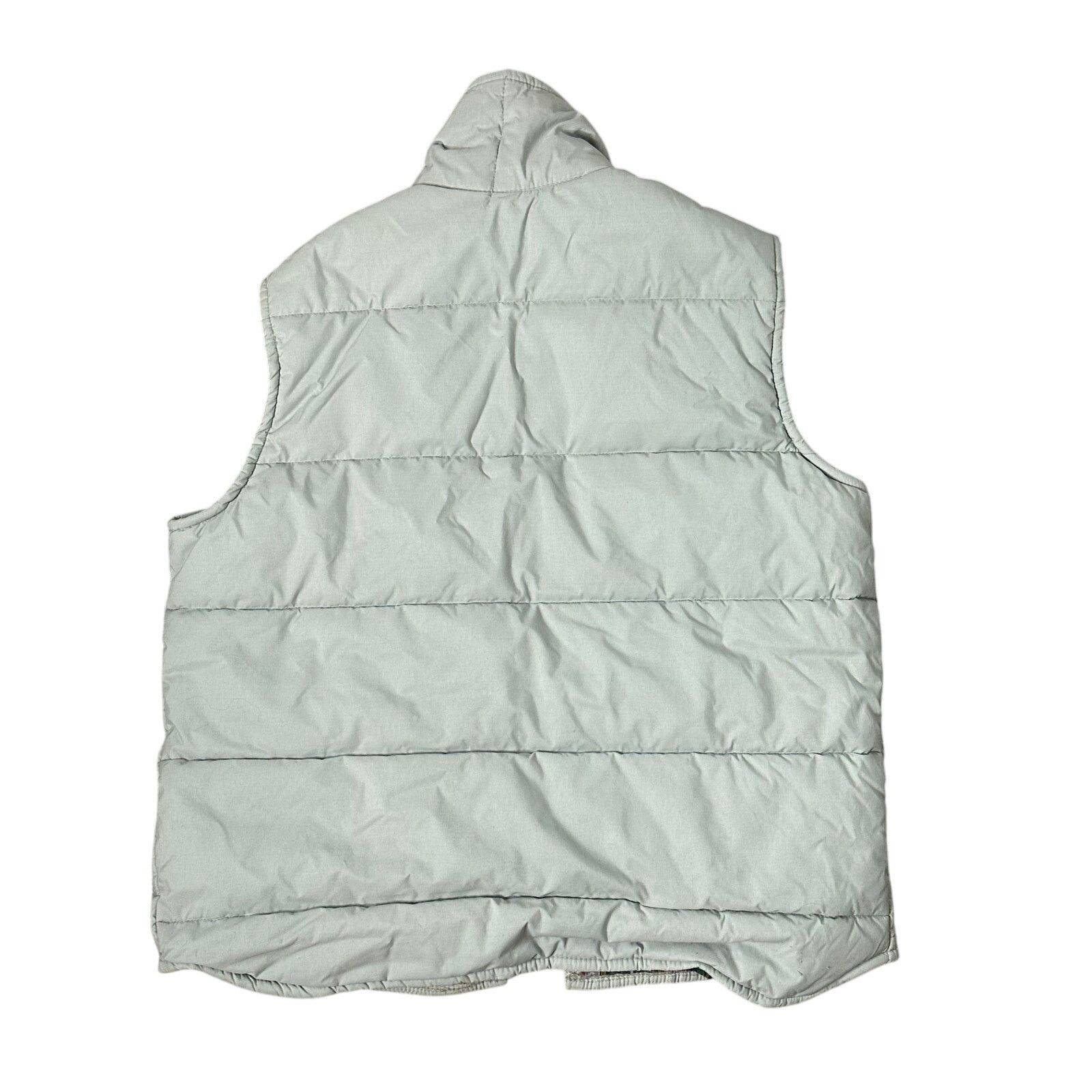 Vintage Vintage Flannel Plaid Lined Grey Puffer Vest Full Zip Size US M / EU 48-50 / 2 - 5 Thumbnail