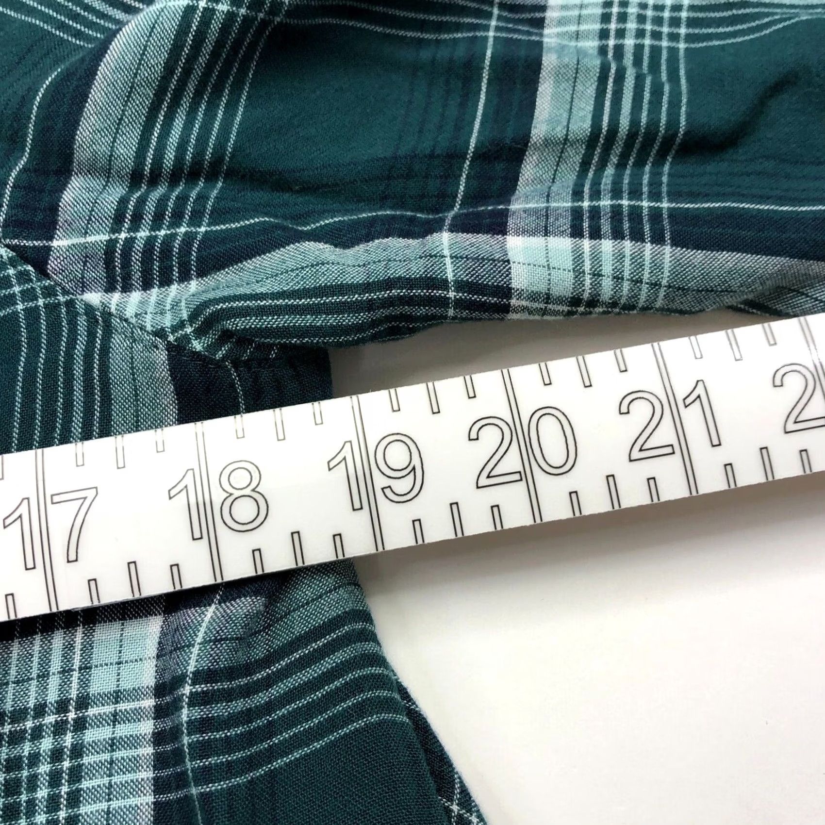 J. Jill J.Jill Button-Up Shirt Long Sleeve Plaid 100% Rayon Green Pockets Women's MED Regular Size M Moda Shirt Size M / US 6-8 / IT 42-44 - 6 Thumbnail