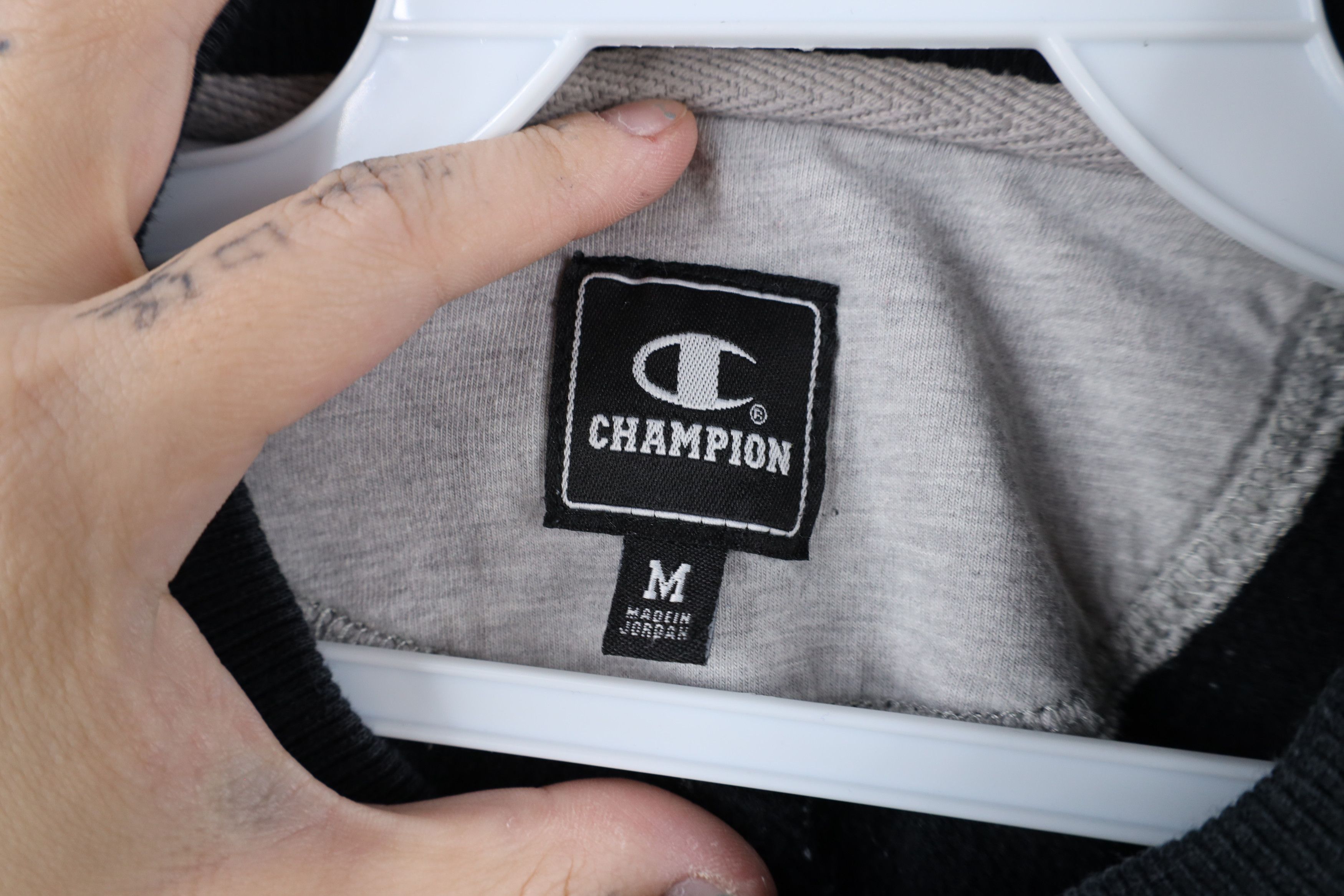 Champion × Vintage Vintage 90s Champion Blank Crewneck Sweatshirt Black Size US M / EU 48-50 / 2 - 7 Thumbnail