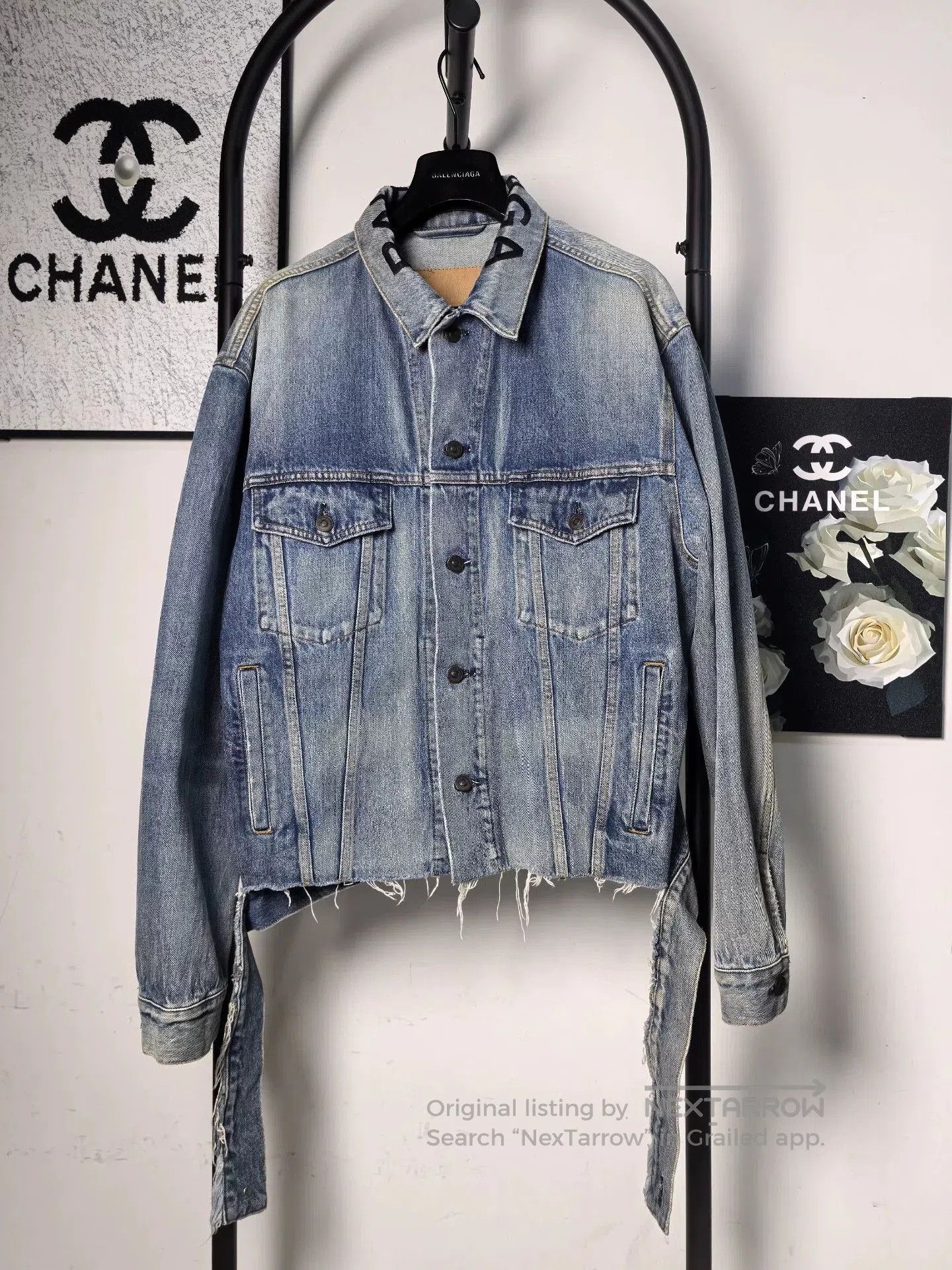 Balenciaga Balenciaga Logo Denim Jacket. Size US M / EU 48-50 / 2 - 1 Thumbnail