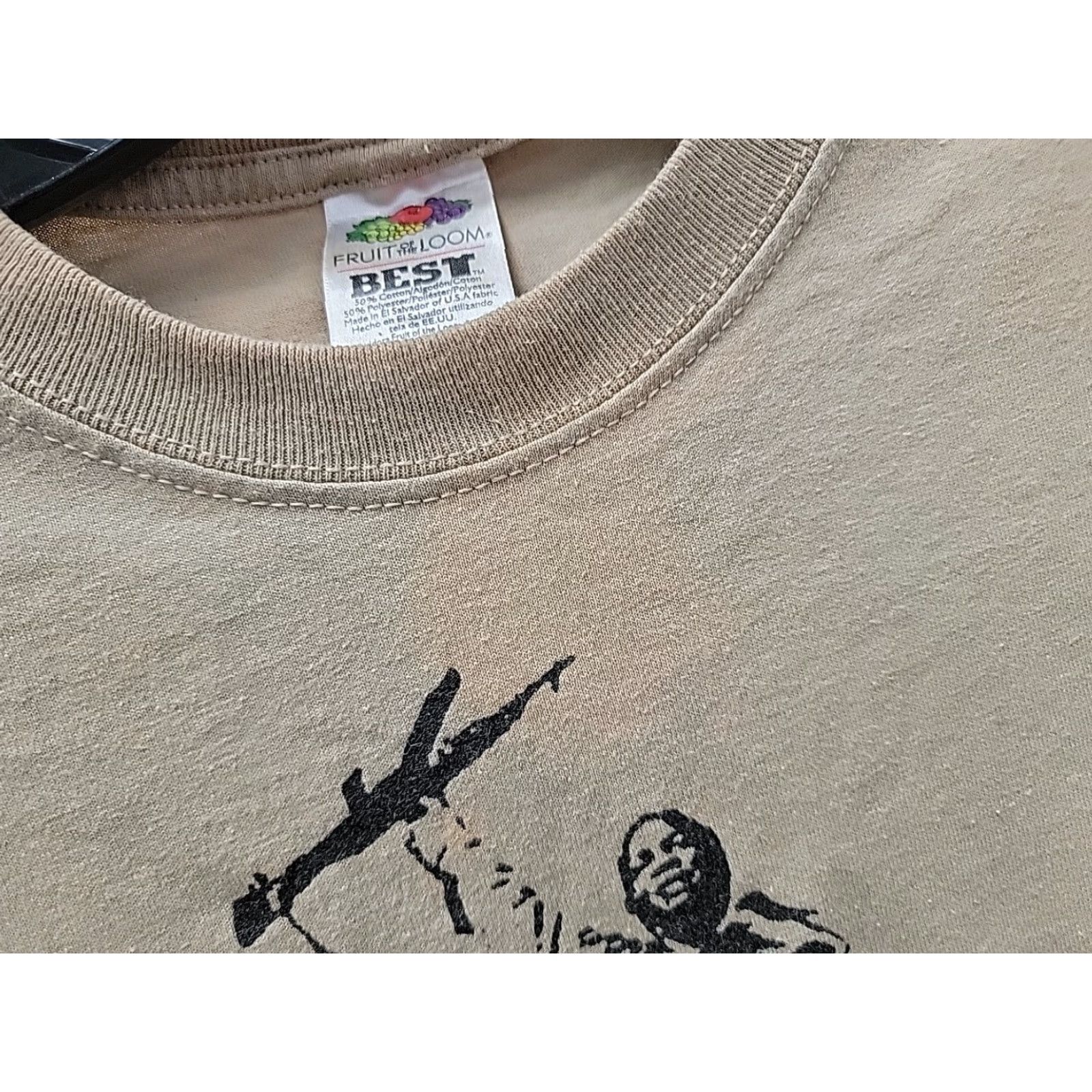 Fruit Of The Loom VINTAGE Black Panther Graphic T-Shirt Mens Medium Beige Fruit Of The Loom Size US M / EU 48-50 / 2 - 4 Thumbnail