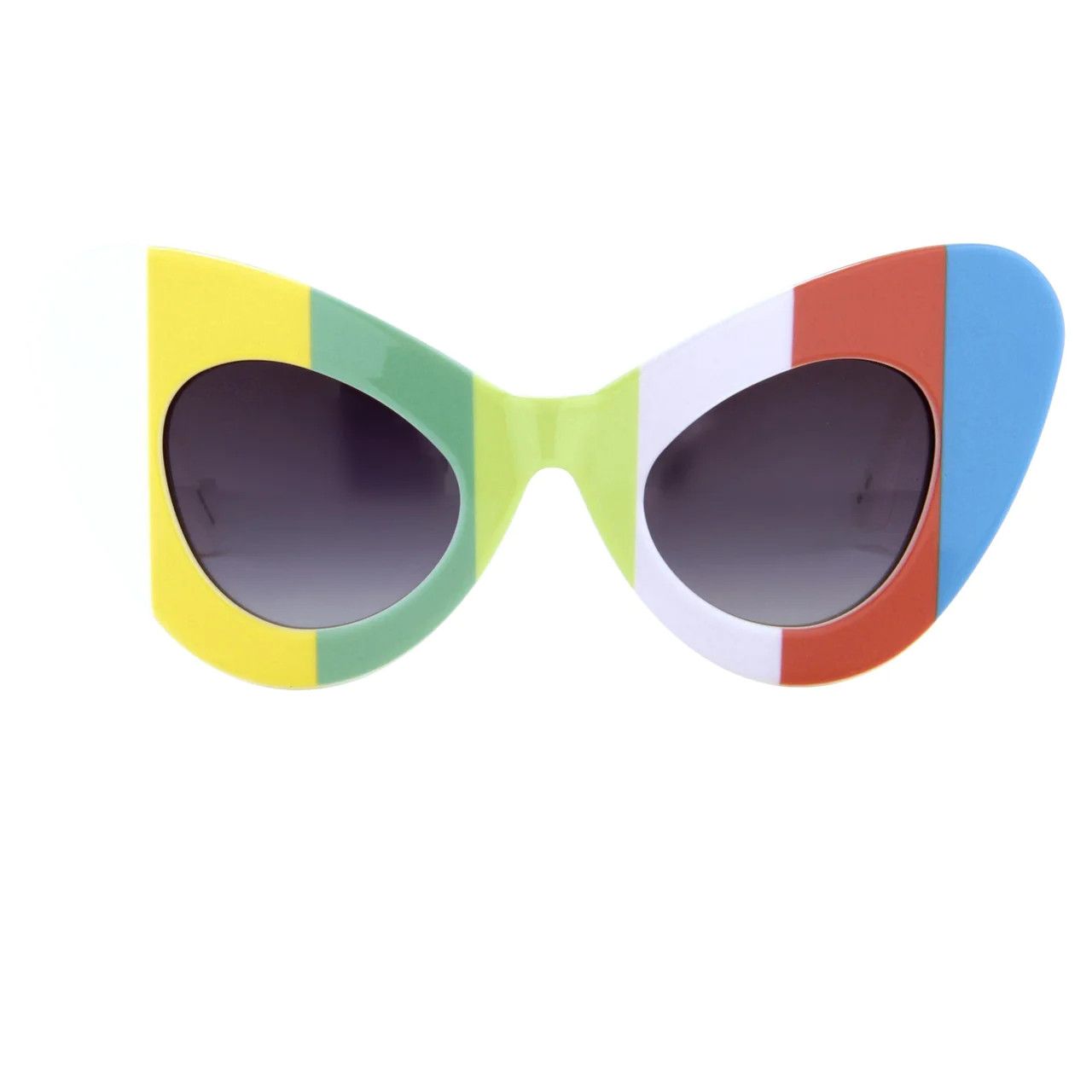 Jeremy Scott Jeremy Scott Sunglasses Cat Eye Multicoloured Bars and Grey Size ONE SIZE - 9 Thumbnail