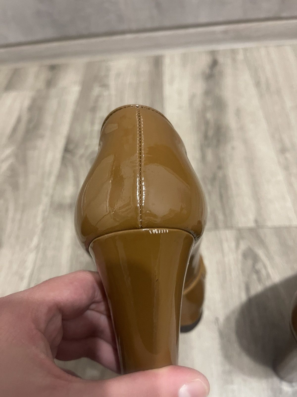 Prada PRADA CALZATURE DONNA PATENT LEATHER HEELS CAMELLO SIZE 39 Size US 9 / IT 39 - 9 Thumbnail