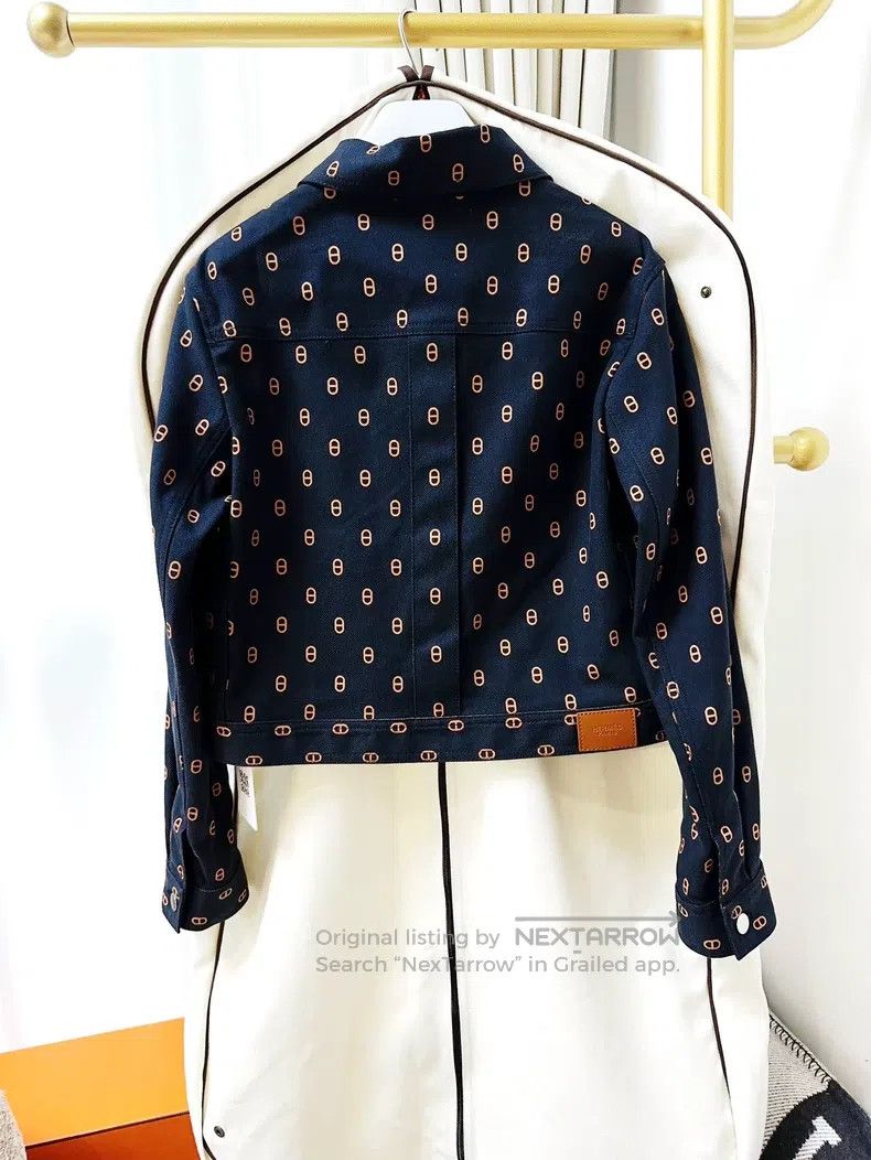 Hermes Hermes Chaine d'Ancre Anchor Navy Blue Long Sleeve Short D Size XS / US 0-2 / IT 36-38 - 3 Thumbnail