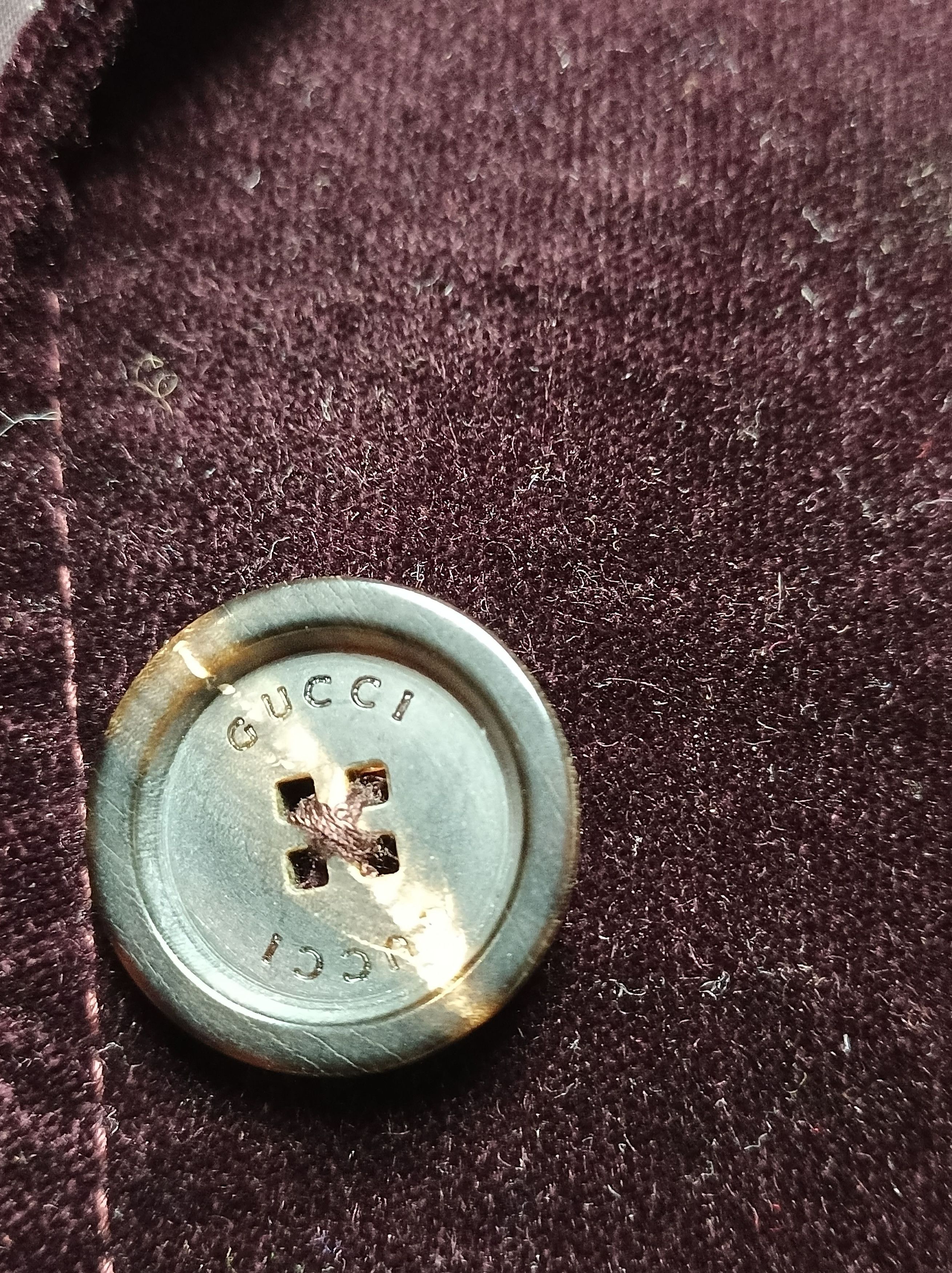 Gucci GUCCI Velvet Elegant Blazer Jacket Burgundy IT 42 Size M / US 6-8 / IT 42-44 - 9 Thumbnail