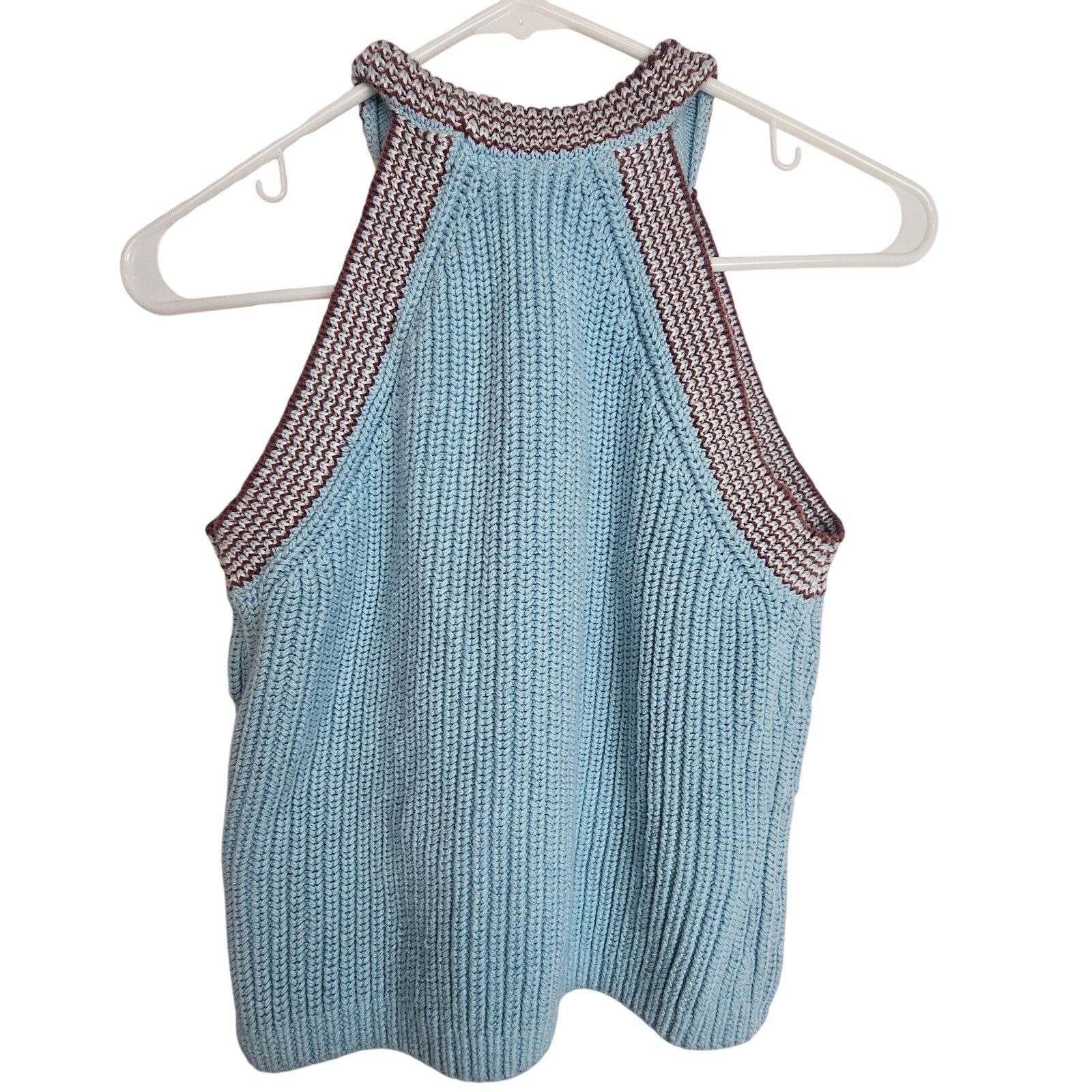 Madewell Madewell Womens Imelda Cutaway Crop Halter Chunky Knit S Size S / US 4 / IT 40 - 6 Thumbnail