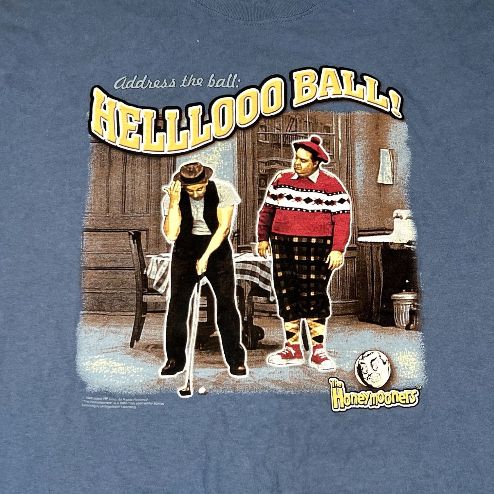 Gildan VTG 2005 THE HONEYMOONERS GOLFING T-SHIRT 2XL FUNNY BLUE Gildan Mens T-Shirt Size US XXL / EU 58 / 5 - 2 Thumbnail