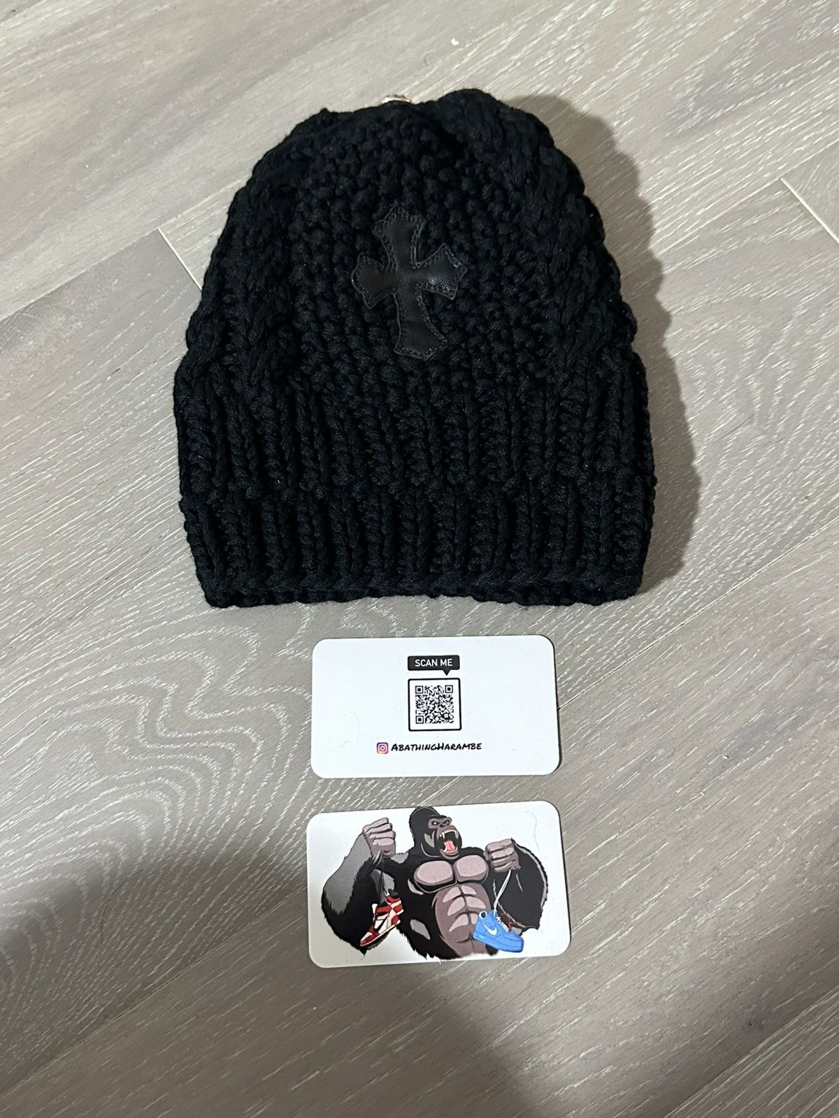Chrome Hearts Chrome Hearts Cross Patch Cashmere Beanie Kids Size ONE SIZE - 2 Thumbnail