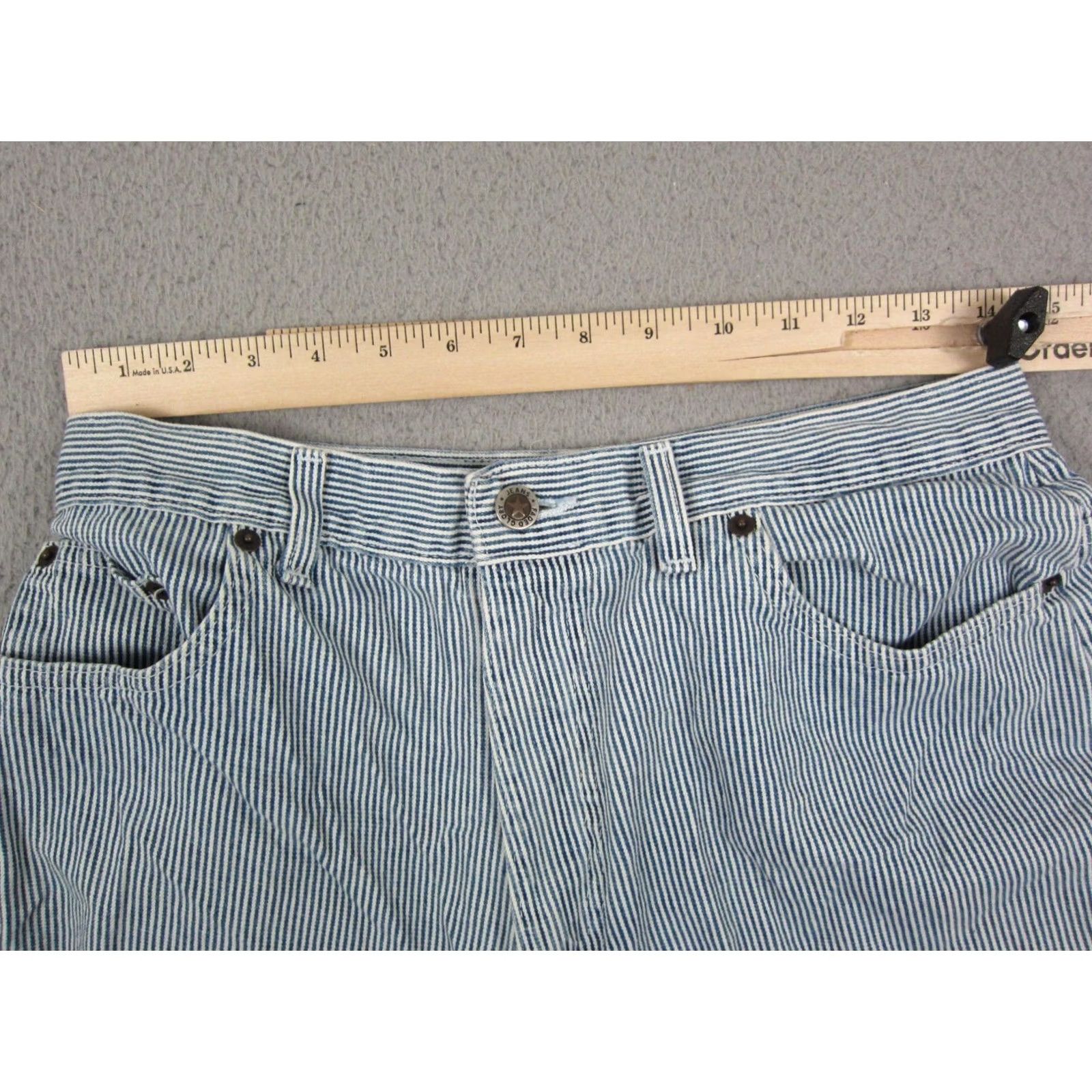 Faded Glory VINTAGE Faded Glory Shorts Teen 12 Blue Pinstriped Bermuda Made in USA 90s Size 34" / US 12 / IT 48 - 7 Thumbnail