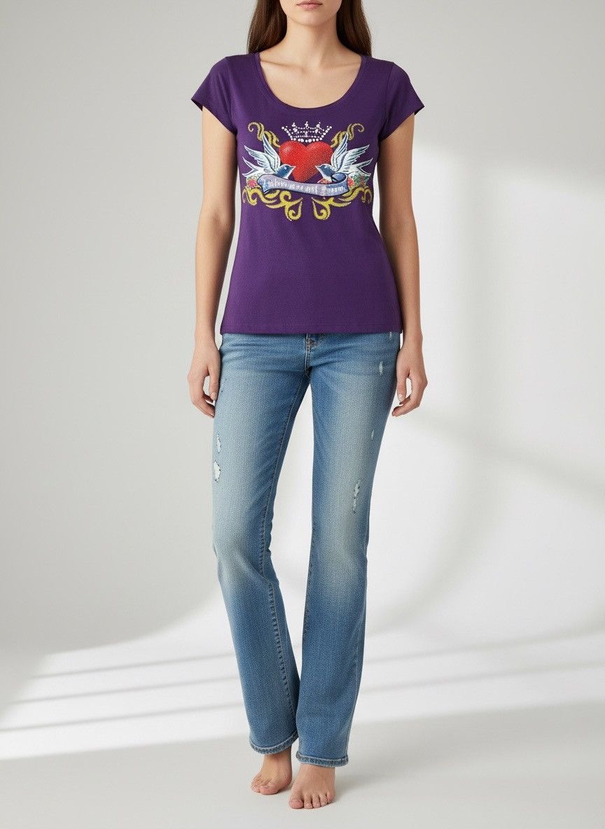 Other Fracomina Embellished Tattoo-Graphic Jersey Top - NWT - S Size S / US 4 / IT 40 - 1 Thumbnail
