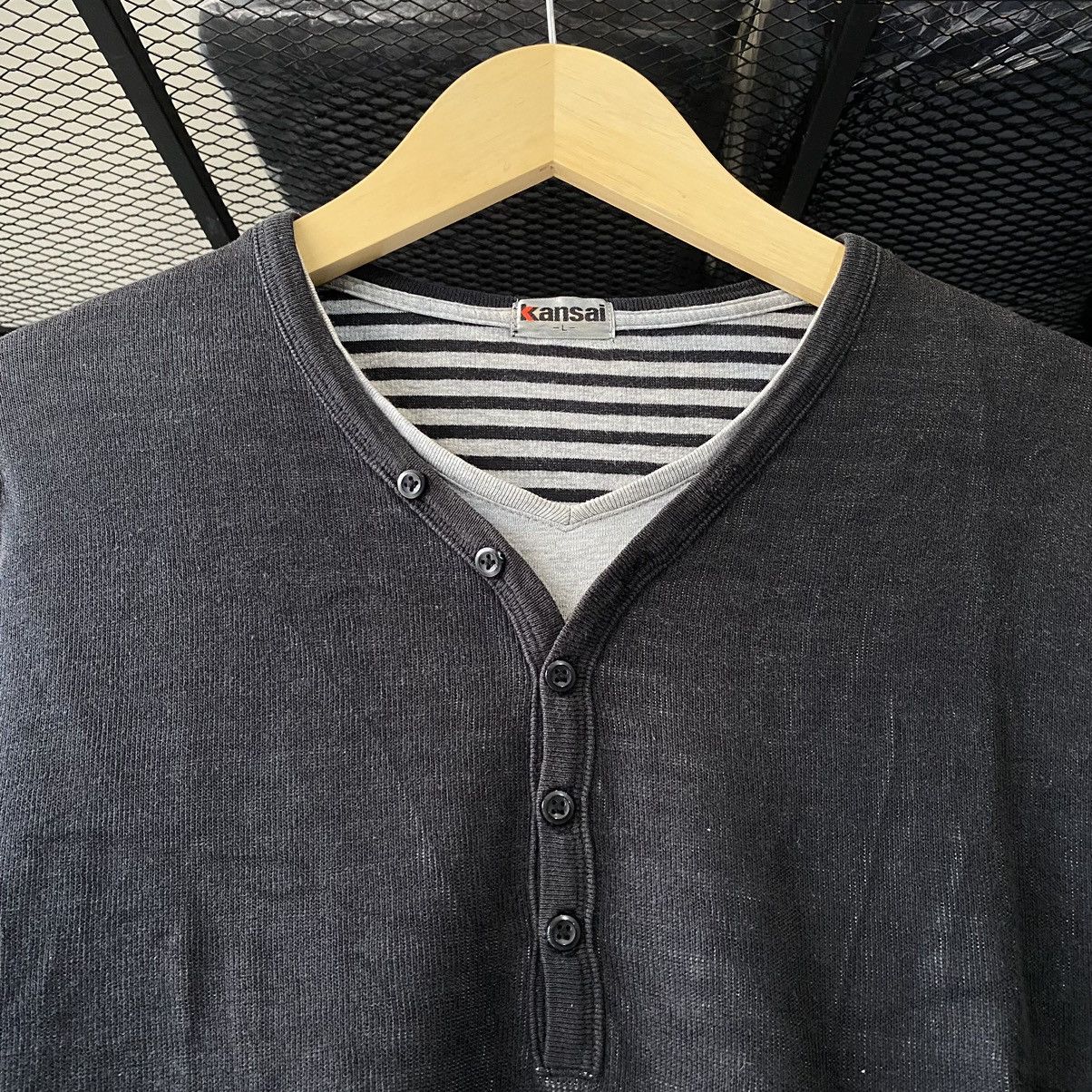 Beauty Beast × Japanese Brand × Kansai Yamamoto Japanese Style Double Layer by Kansai Long Sleeve Size US L / EU 52-54 / 3 - 6 Thumbnail