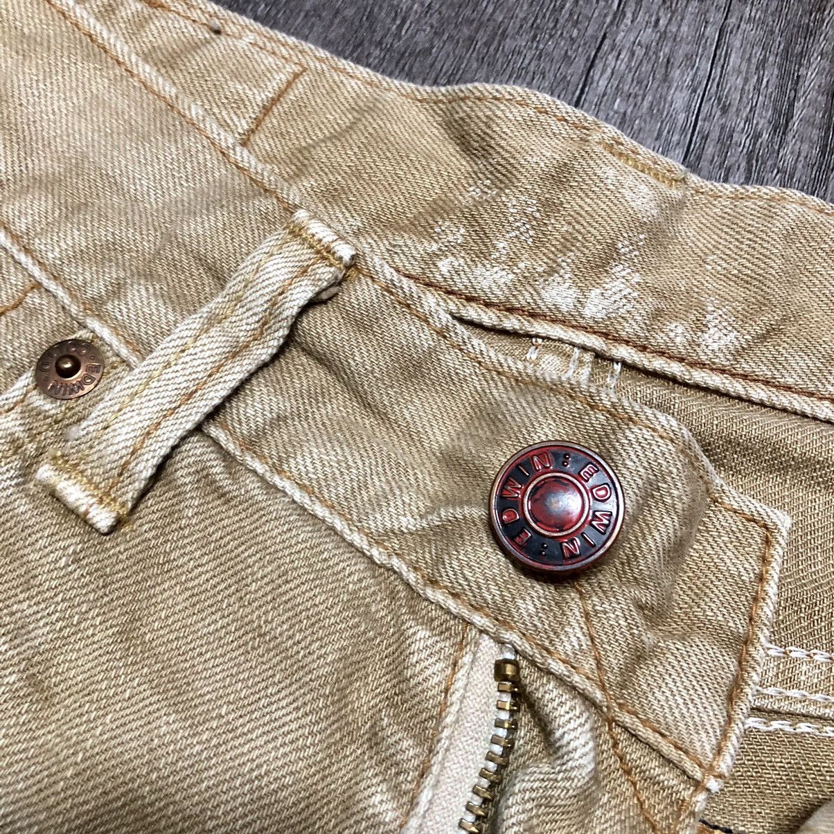 Edwin × Vintage Vintage Edwin 503 Blue Trip Flare Jeans Unisex Size US 30 / EU 46 - 8 Thumbnail