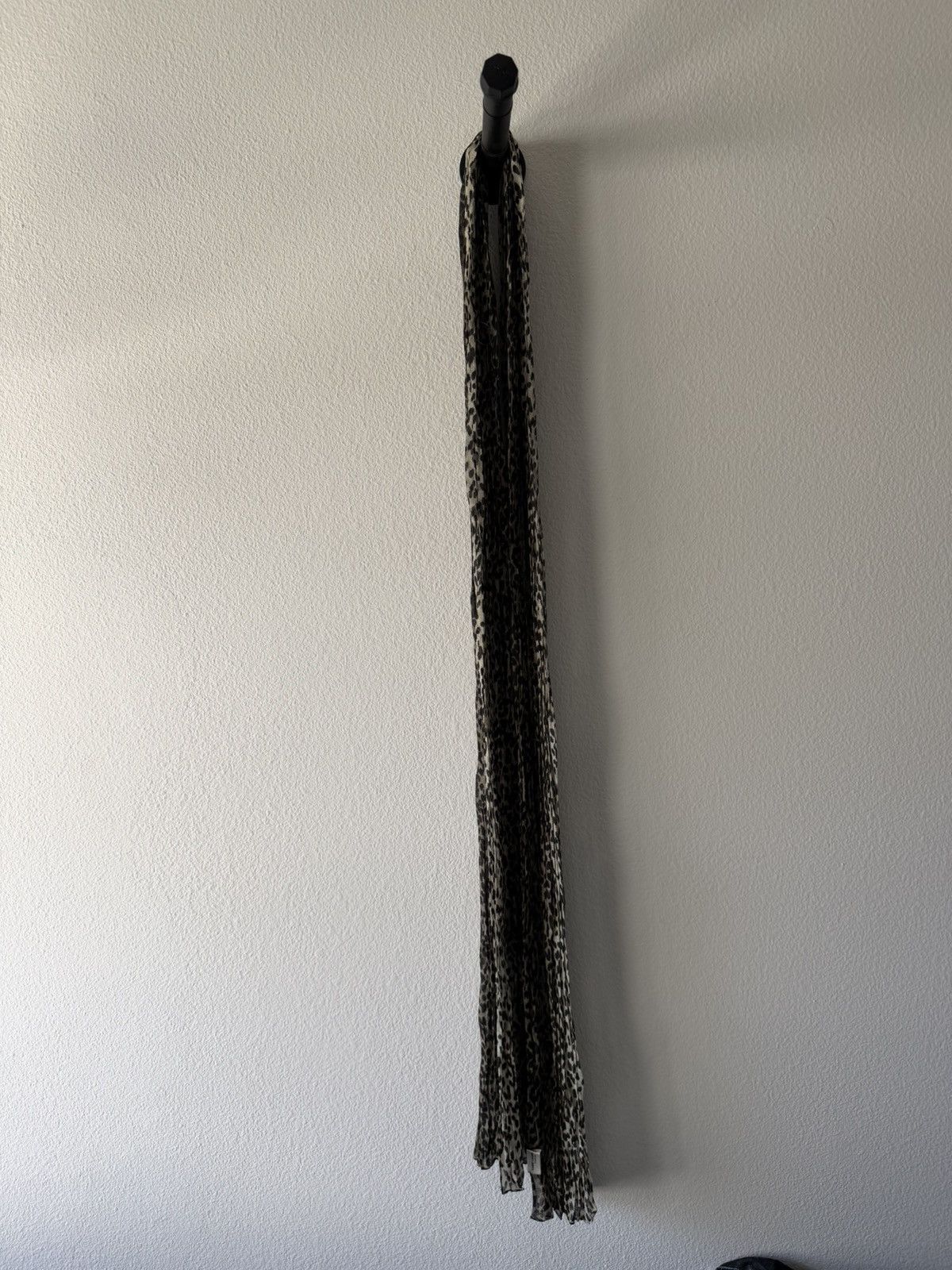 Saint Laurent Paris Silk Leopard Scarf Size ONE SIZE - 3 Thumbnail