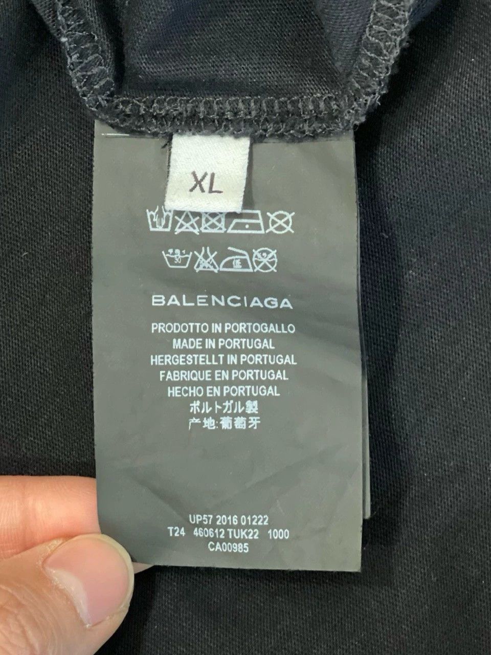 Balenciaga Balenciaga Black Paris Night Print Round Neck Short Sleeve Size US XL / EU 56 / 4 - 4 Thumbnail