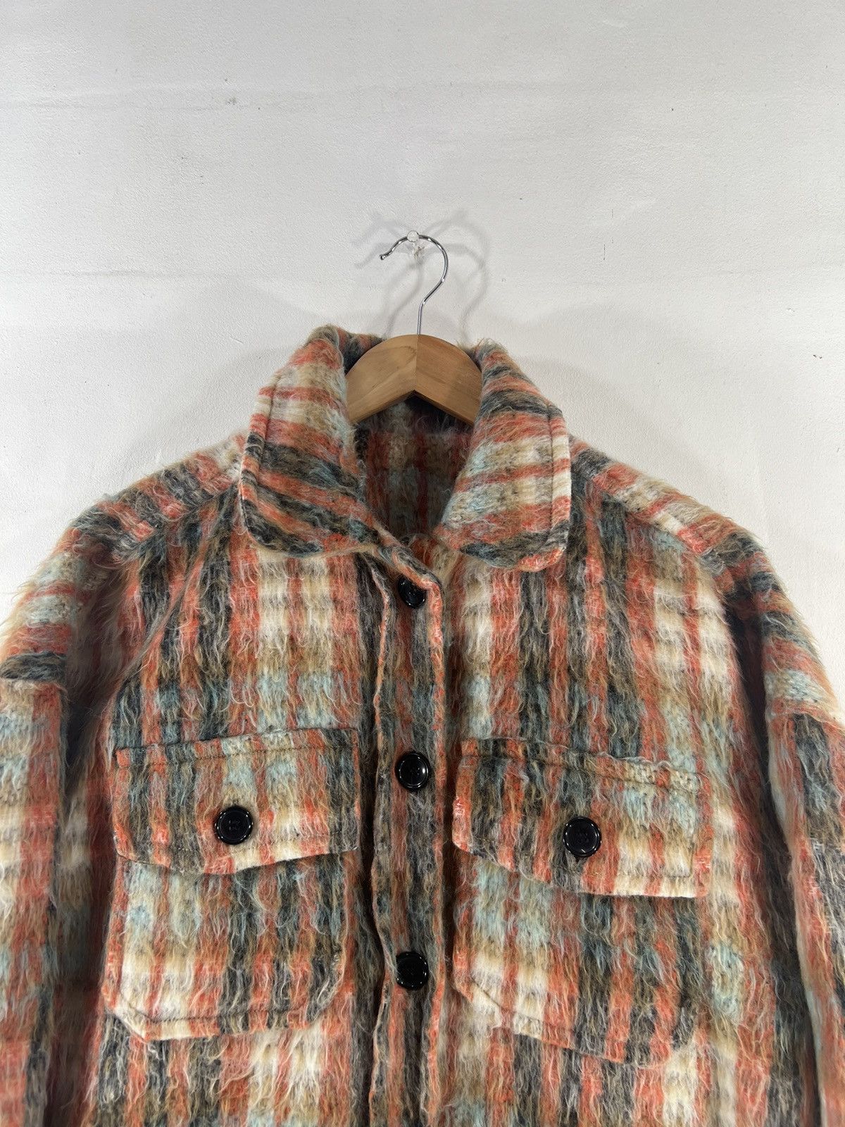 Japanese Brand Vintage Rare Design Mohair Button ups jacket Size US XXL / EU 58 / 5 - 3 Thumbnail