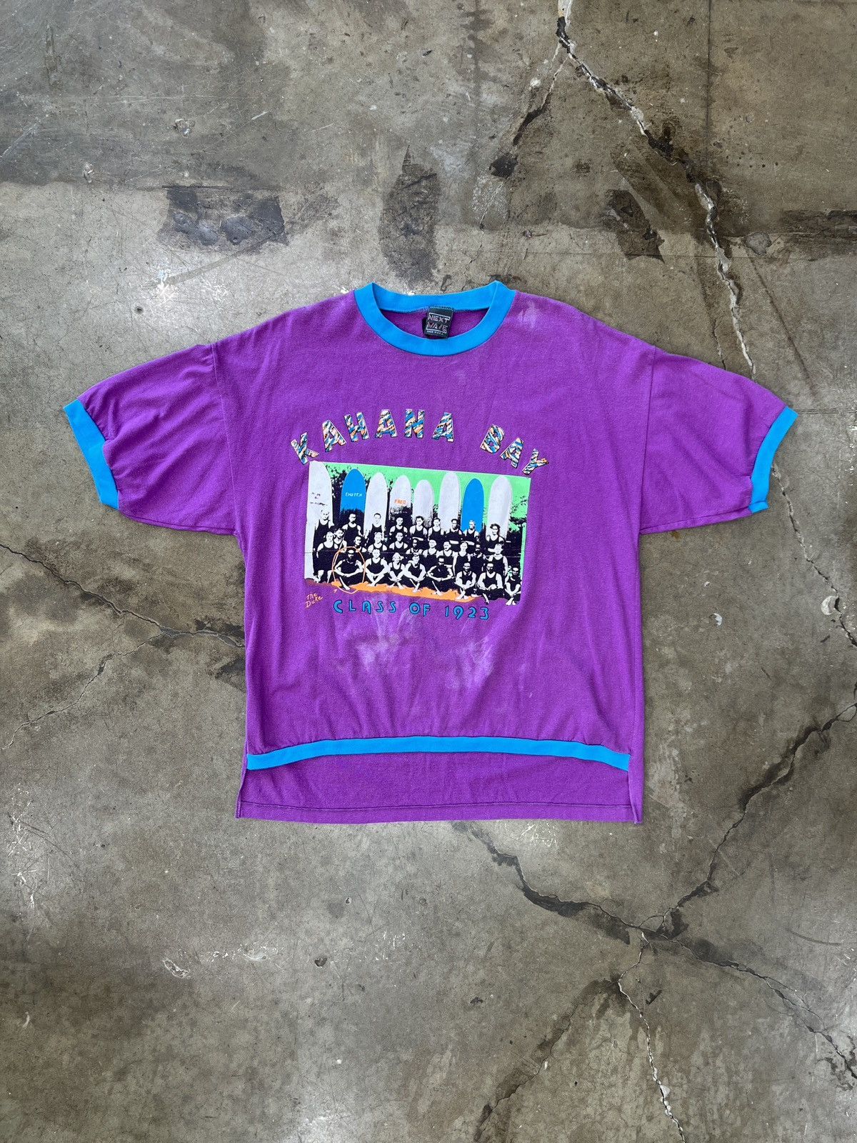 Vintage Vintage 80s Surf Kahana Bay Ringer Repaired Tee Large Size US L / EU 52-54 / 3 - 2 Thumbnail