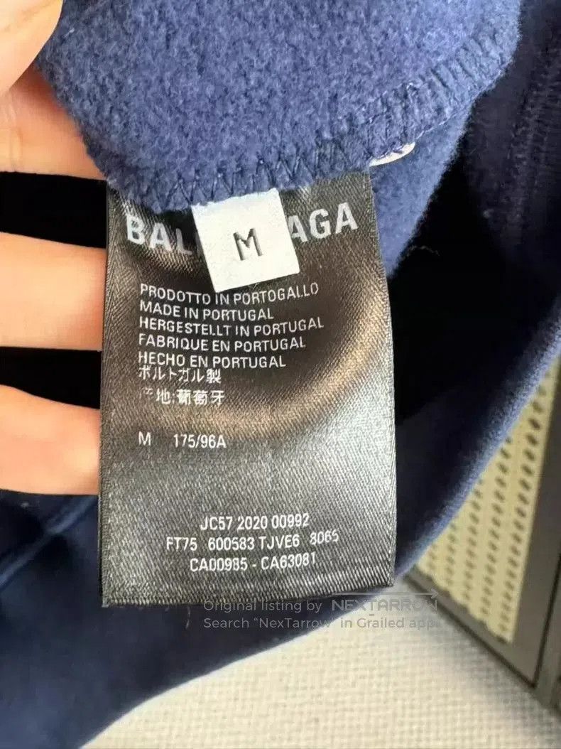 Balenciaga Balenciaga Blue Cow Print Hoodie . Size US M / EU 48-50 / 2 - 5 Thumbnail