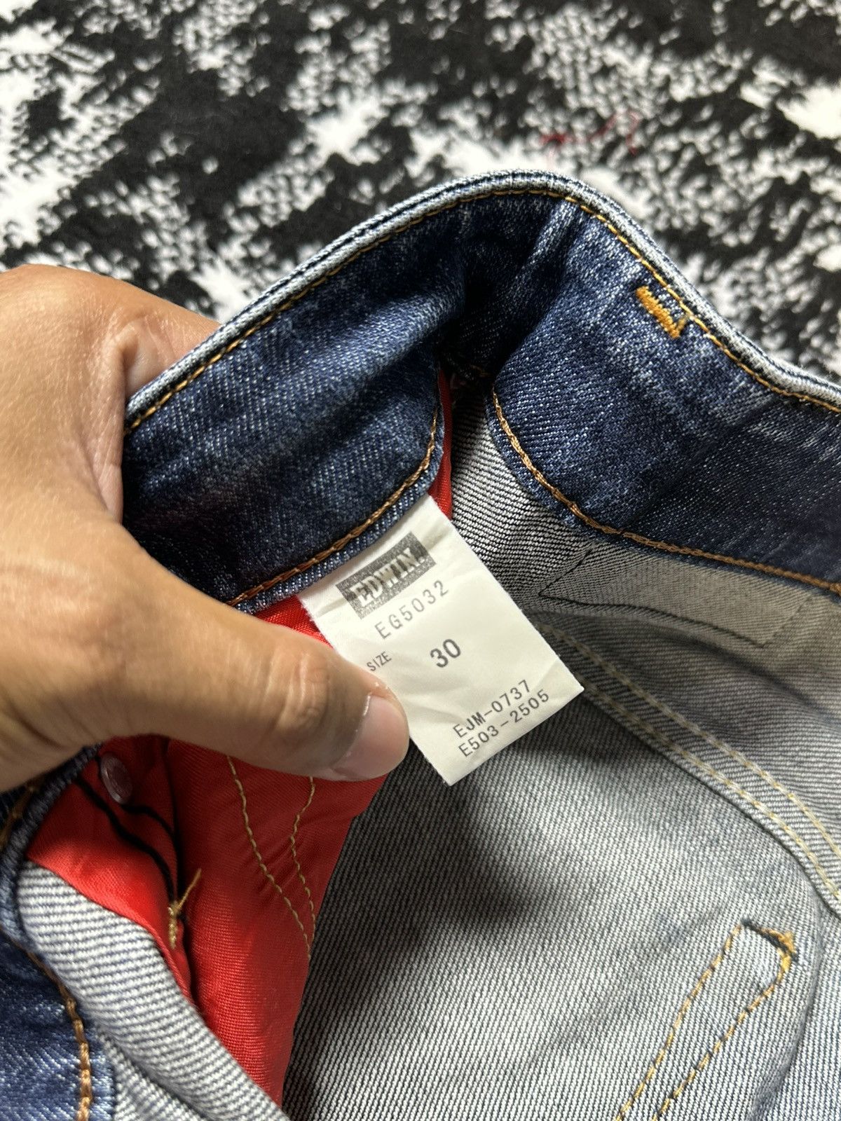 Undercover 2000s Flare Edwin 503 Blue Trip Mud Washed Denim Size US 30 / EU 46 - 9 Thumbnail