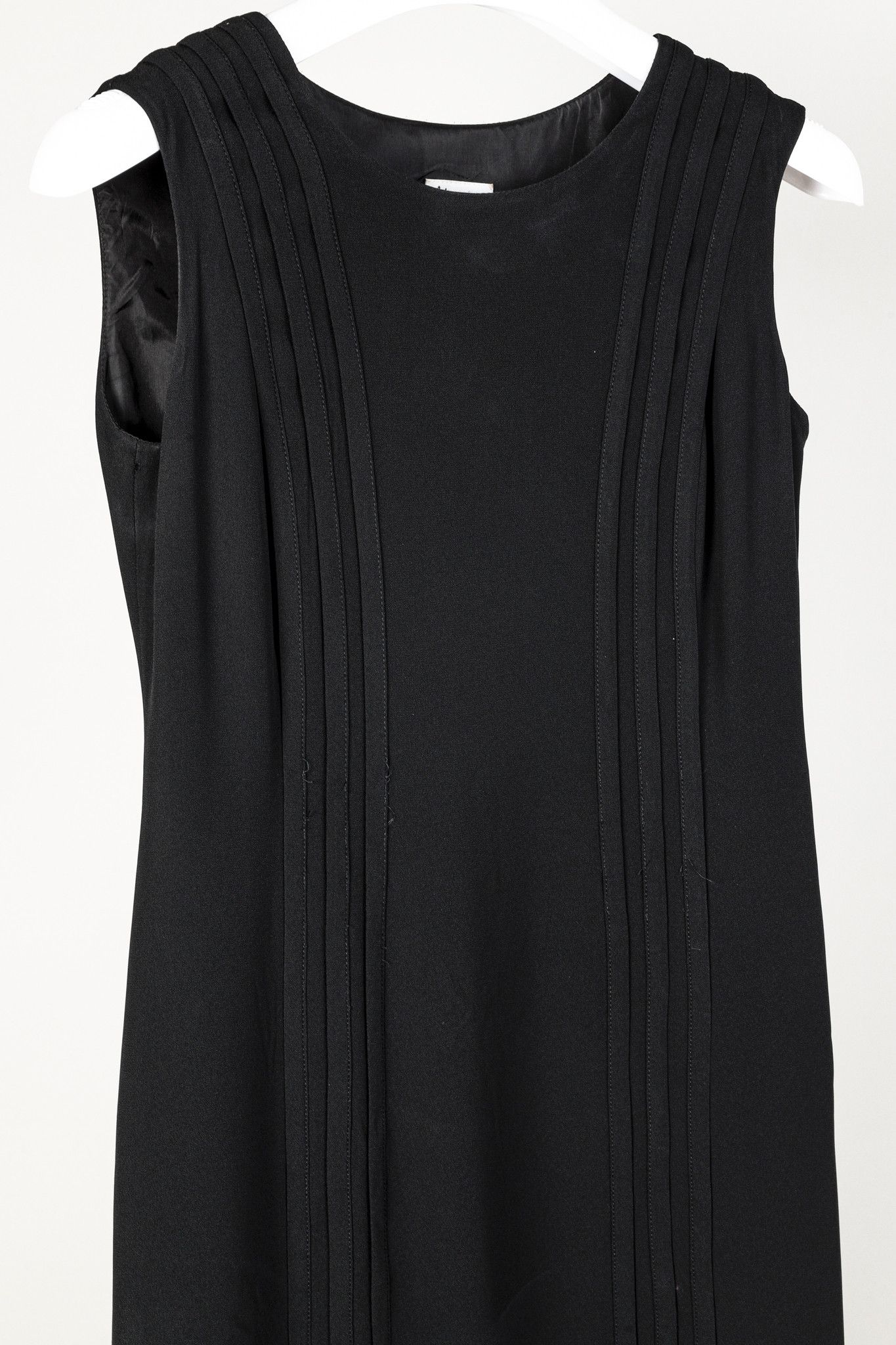 Moschino Moschino Cheap and Chic Black Tonal-Piping Sleeveless Dress Size L / US 10 / IT 46 - 3 Thumbnail