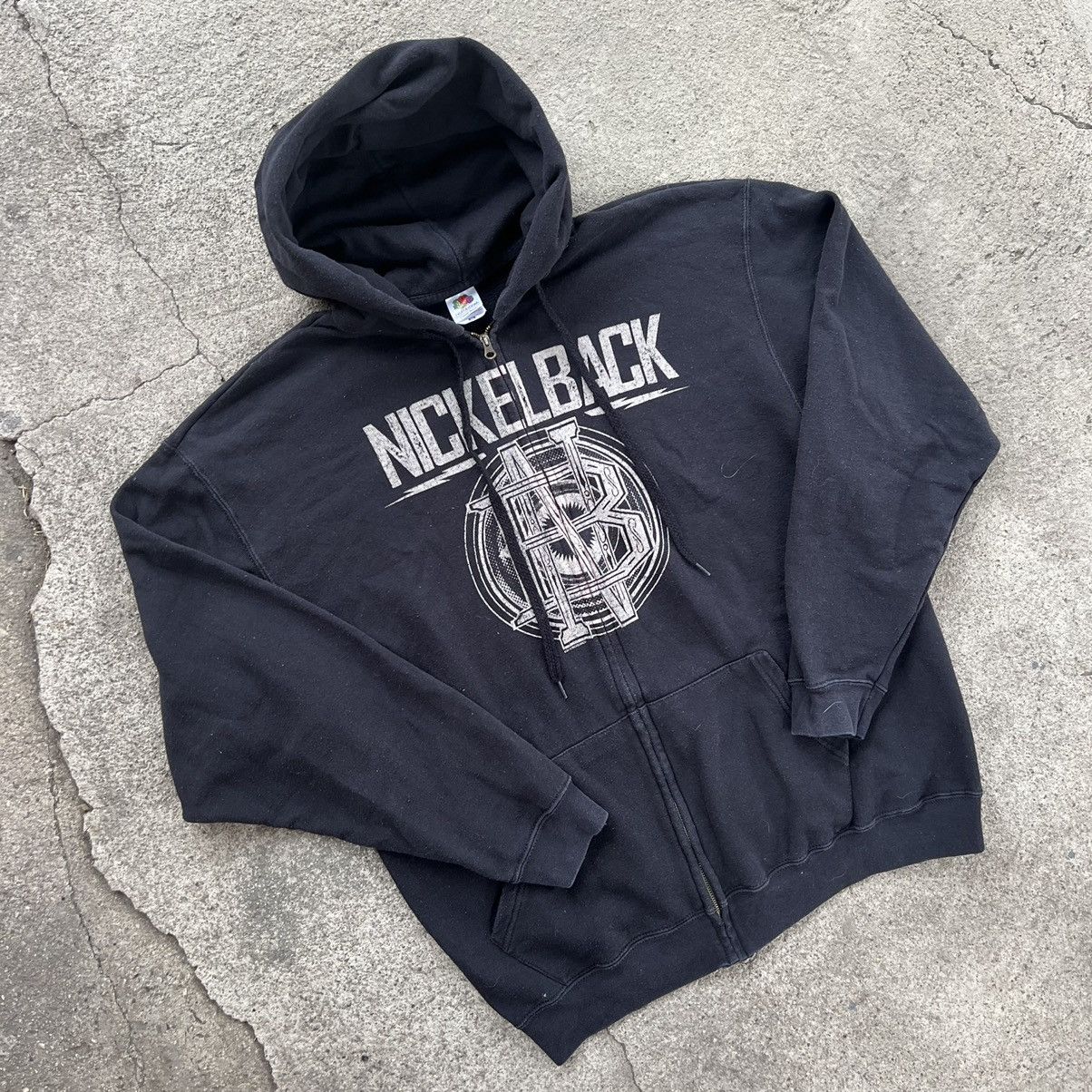 Anvil × Band Tees × Vintage VTG Y2K Nickelback Silver Side Up Double Sided Zip Hoodie Size US XL / EU 56 / 4 - 2 Thumbnail