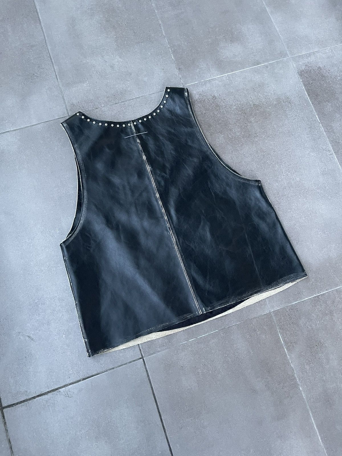 Maison Margiela !DS! SS22 Maison Margiela Studded "SIX" Leather Vest Top Size M / US 6-8 / IT 42-44 - 14 Thumbnail