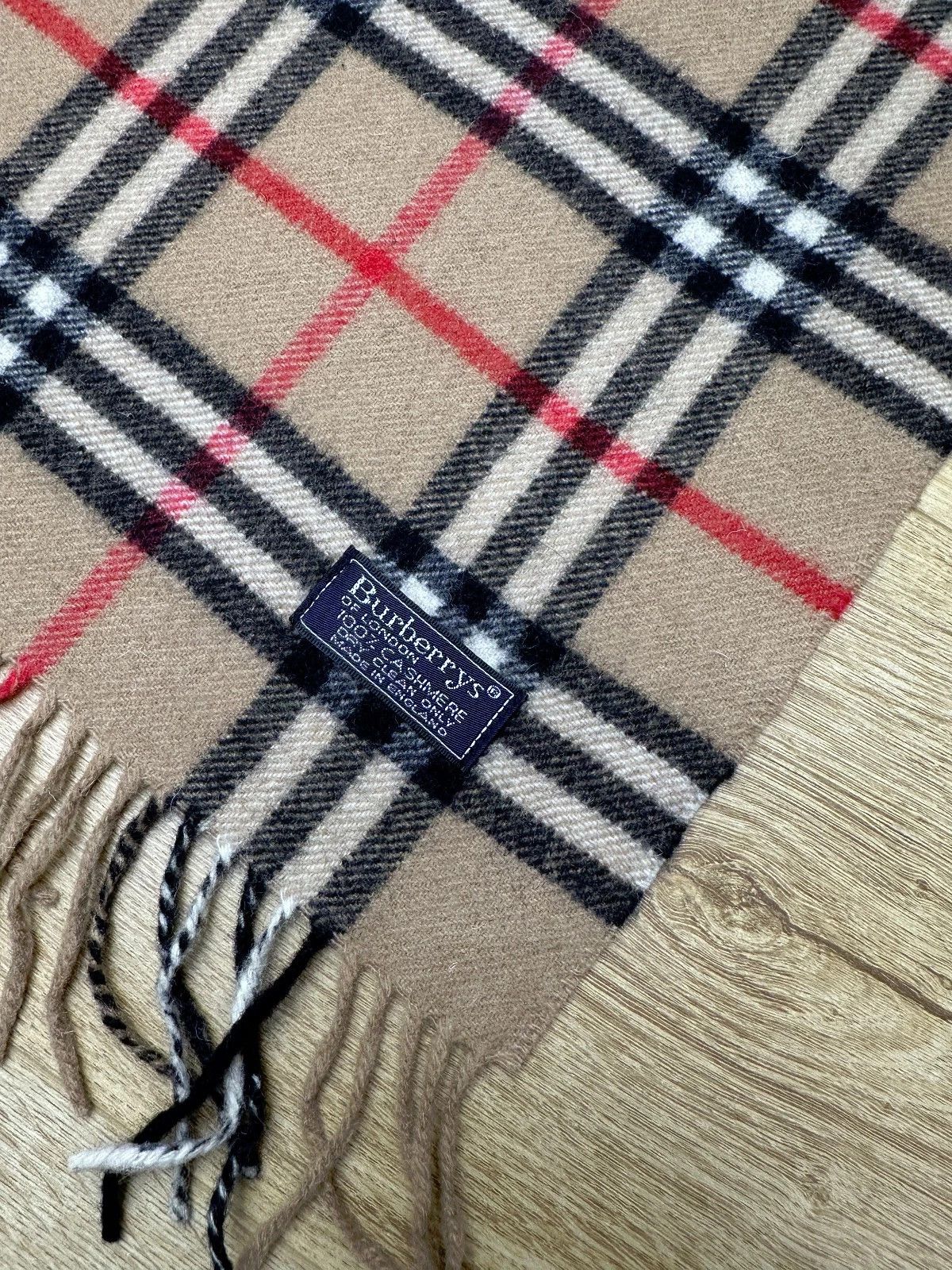 Burberry Burberrys Vintage Pure Cashmere Nova Check Scarf 170×37 cm Size ONE SIZE - 8 Thumbnail