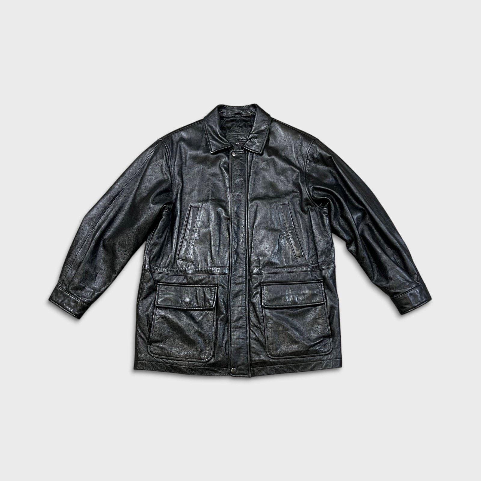 Versace × Vintage Versace classic v2 leather coat jacket vintage