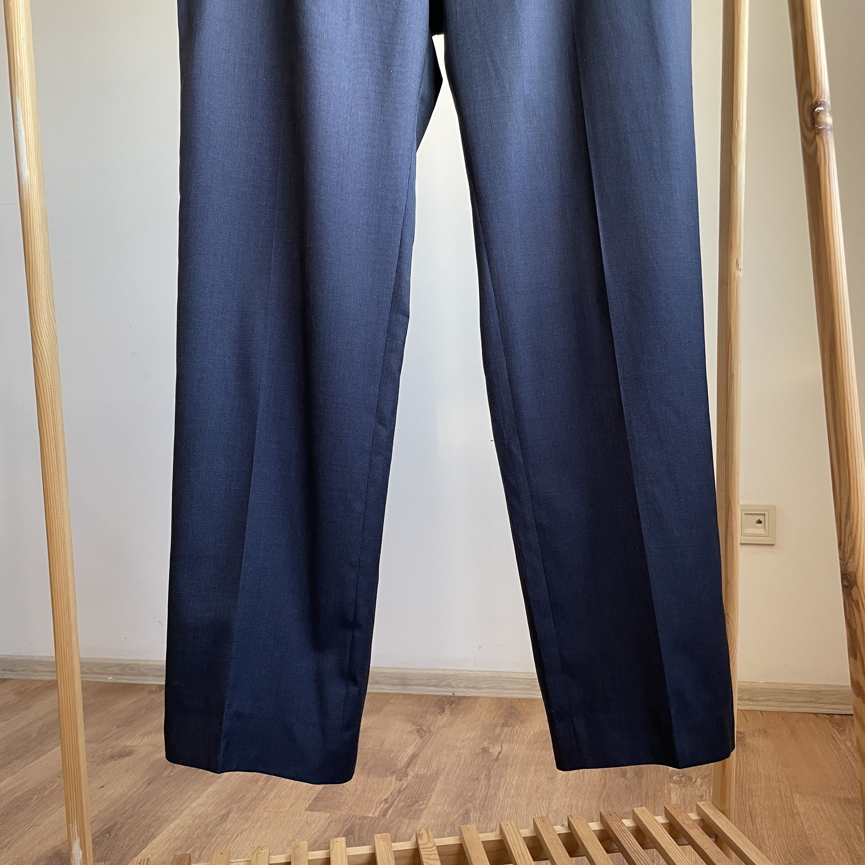 Caruso Raffaele Caruso Birdseye Wool Dress Trousers Size EUR 52R Size US 36 / EU 52 - 6 Thumbnail