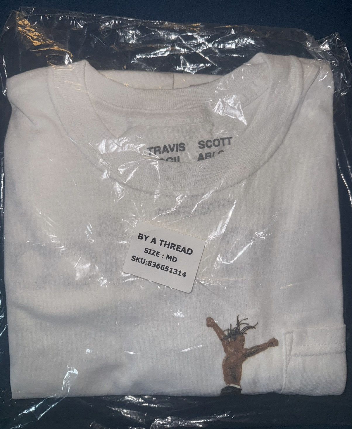 Travis Scott × Virgil Abloh Virgil Abloh x Travis Scott “By a thread” T-shirt Size US M / EU 48-50 / 2 - 3 Thumbnail