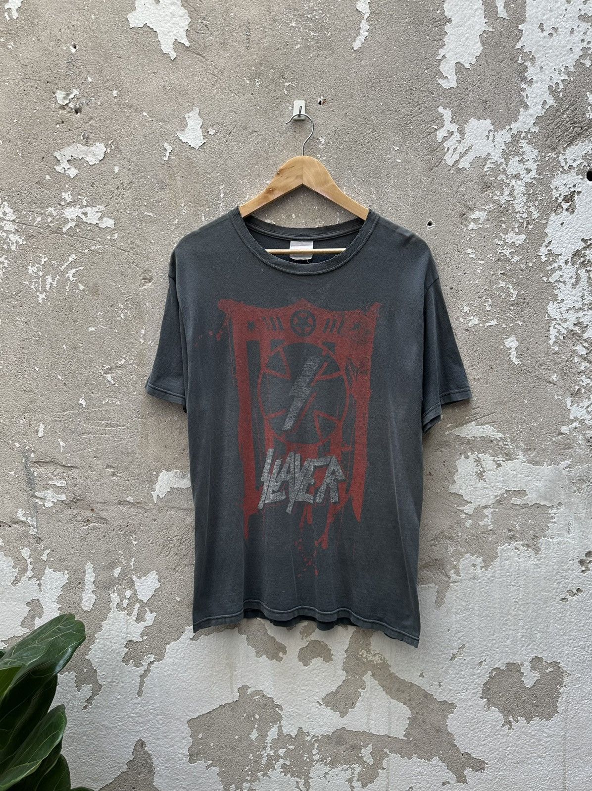 Band Tees Vintage Slayer American Trash Metal Band Distressed Faded Te Size US M / EU 48-50 / 2 - 1 Thumbnail