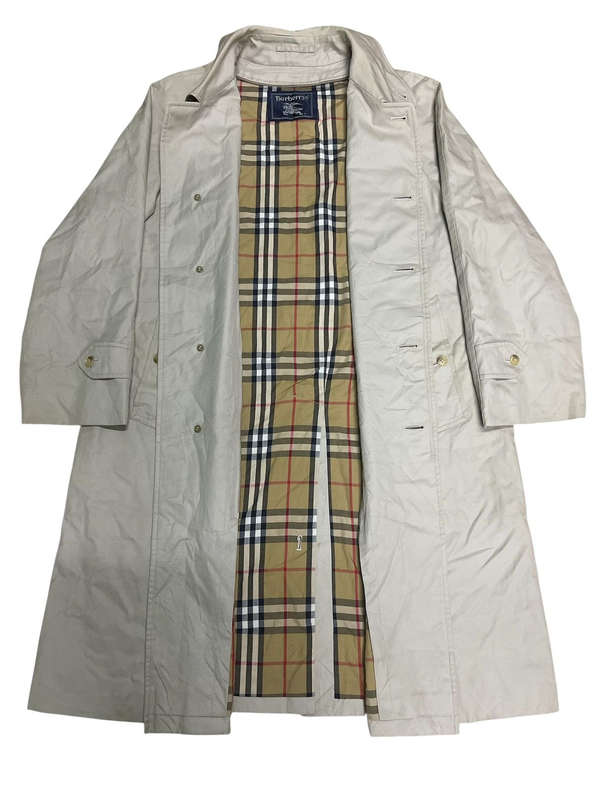 Burberry Vintage Burberrys Nova Check Lined Rain Mac Trench Coat Size US L / EU 52-54 / 3 - 4 Thumbnail