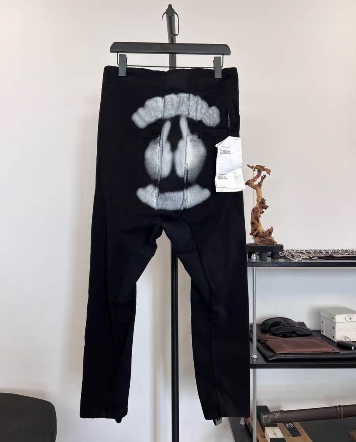 11 By Boris Bidjan Saberi 11ByBBS Splatter & Sanskrit Middle-Finger Print Pants Size US 32 / EU 48 - 1 Thumbnail
