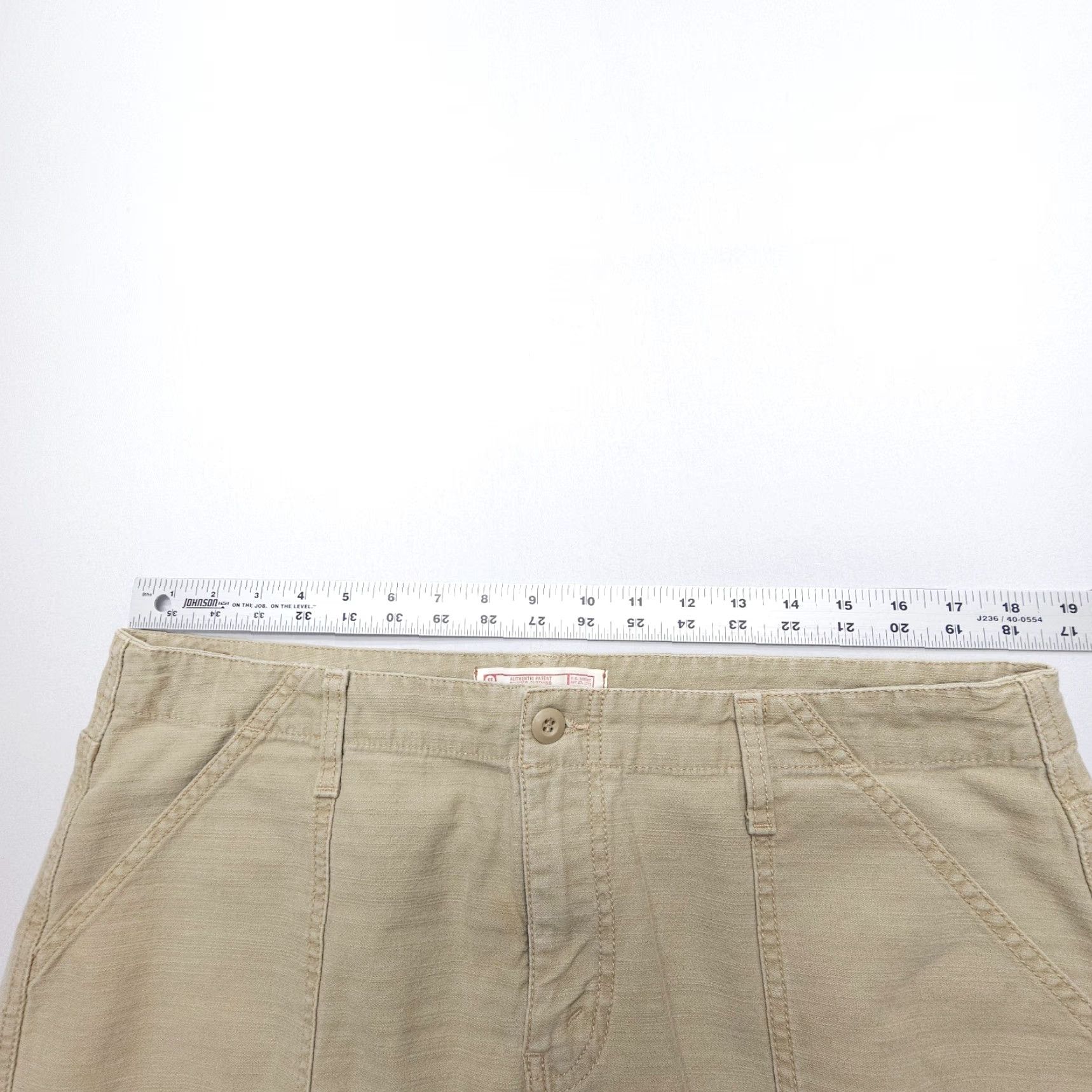 Levi's VINTAGE Levi's Levi's Strauss Maxi Cargo Skirt Womens 16 Tan Front Slit Long Y2K 2000's Size 38" / US 16 / IT 52 - 7 Thumbnail