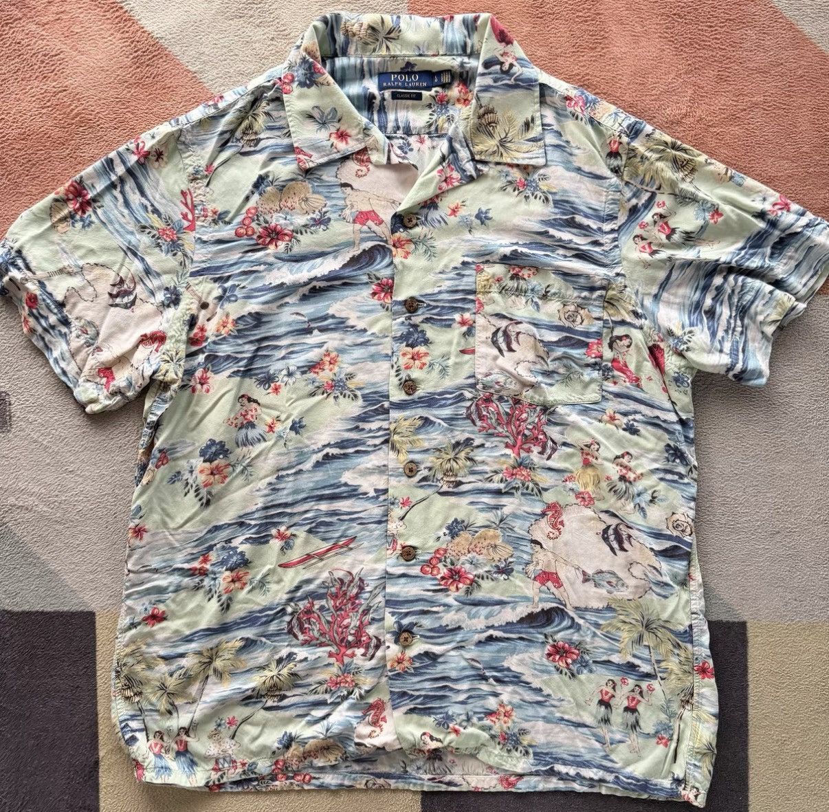 Polo Ralph Lauren Ralph Lauren RL Polo Hawaiian Short Sleeve Shirt K22 Size US L / EU 52-54 / 3 - 1 Thumbnail