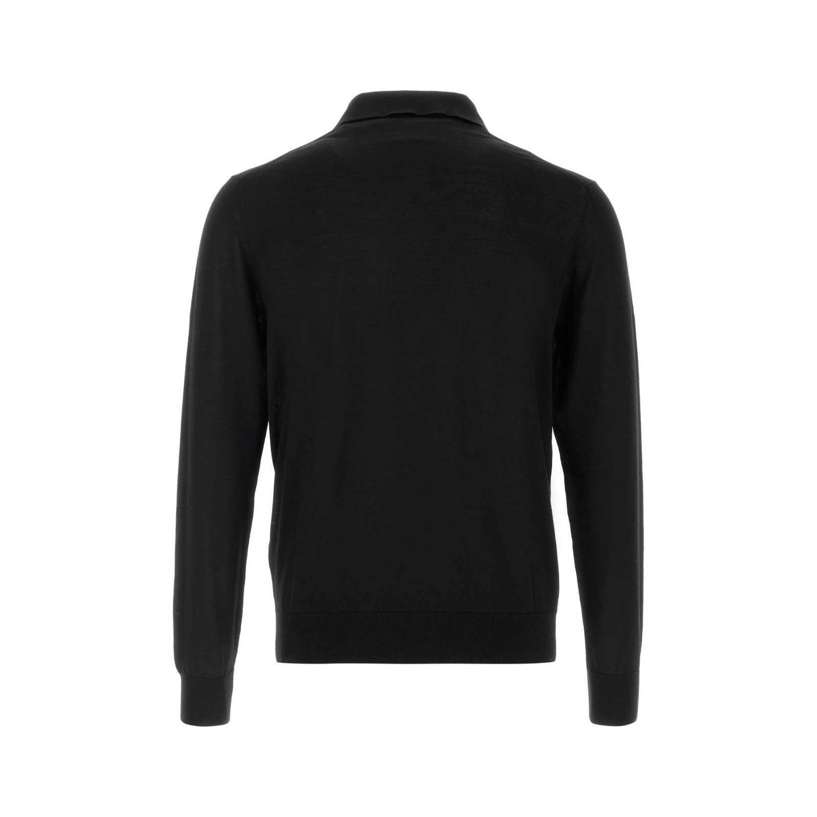 Prada PRADA Black Wool Polo Shirt New & Authentic (Men's size:L;) Size US L / EU 52-54 / 3 - 2 Thumbnail