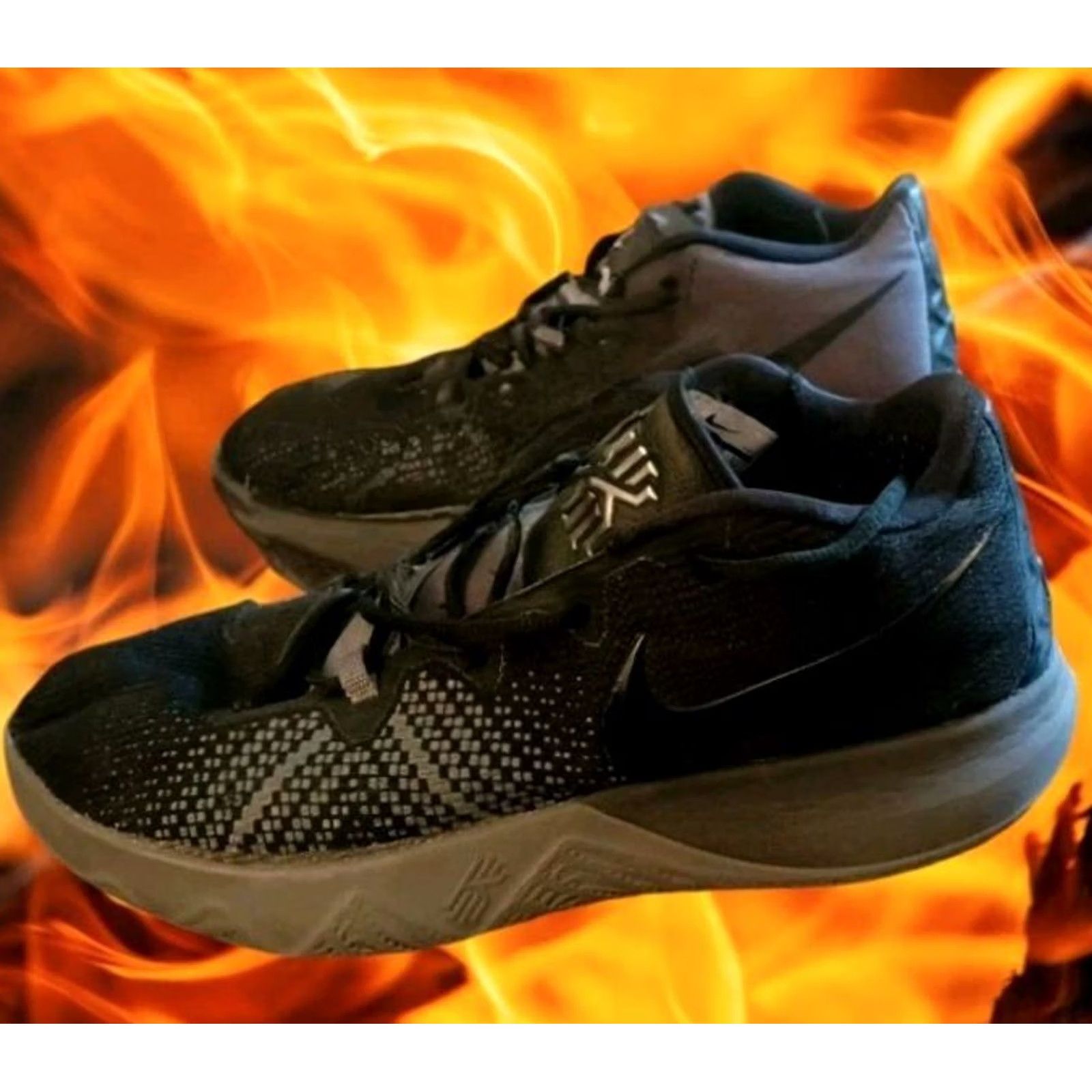 Nike Nike Kyrie Flytrap Sneakers Men's Size 13 Black Thunder Gray lace up As Is Size US 12 / EU 45 - 2 Thumbnail