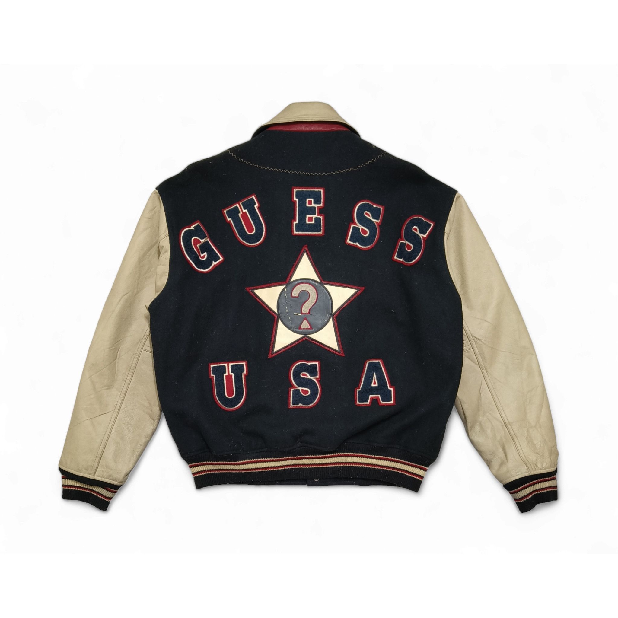 Guess Guess USA brown cracked leather jacket | Grailed