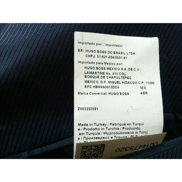Hugo Boss HUGO BOSS MENS NAVY 100%WOOL SPORT COAT BLAZER EU56/US46R Size 46R - 7 Thumbnail