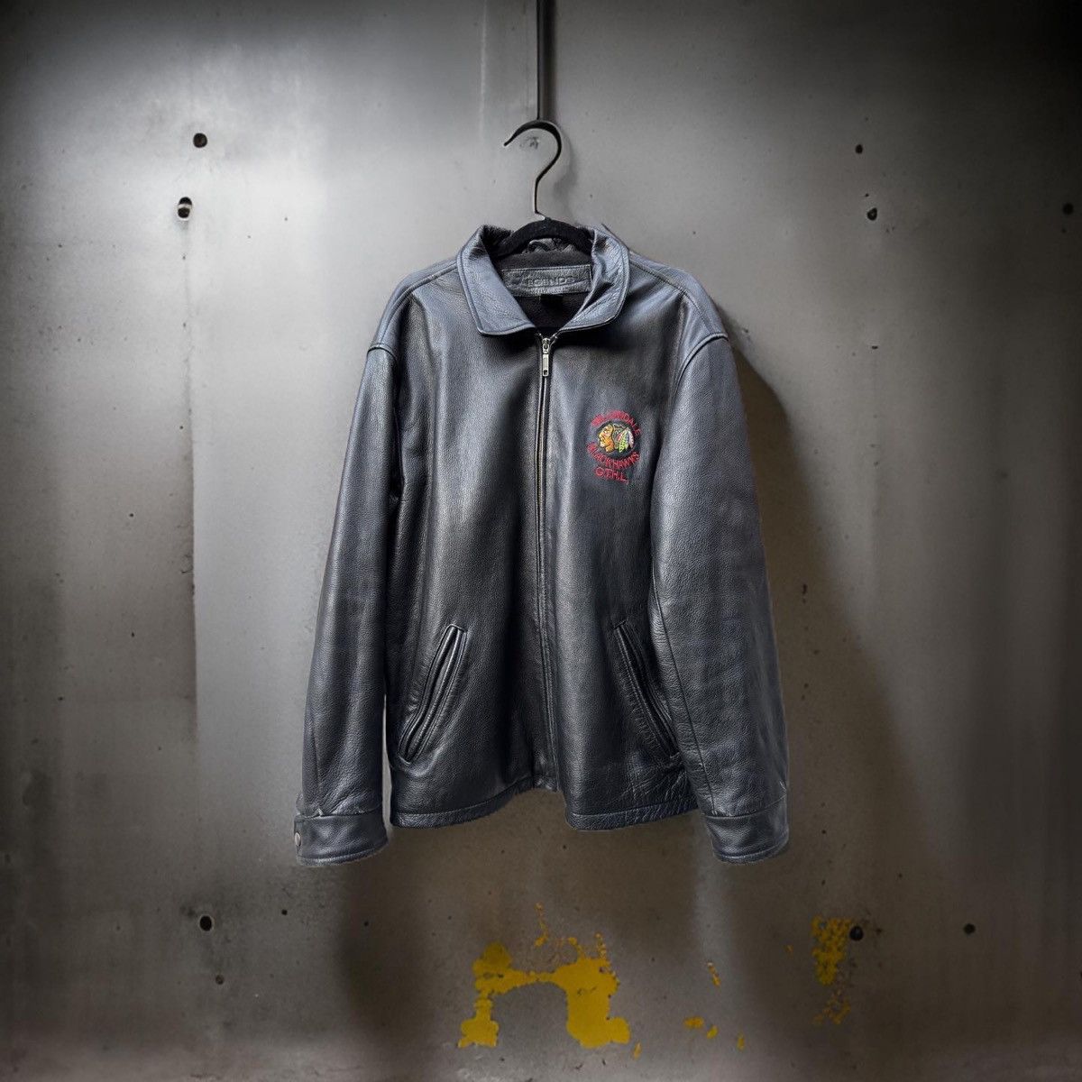 Vintage Vintage Willowdale Blackhawks Chicago Leather 90s Men’s Size US L / EU 52-54 / 3 - 1 Thumbnail