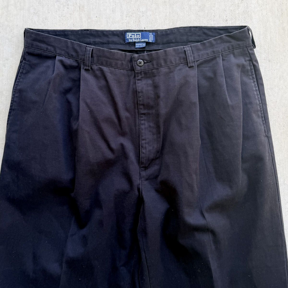 Polo Ralph Lauren Vintage Polo Ralph Lauren Pleated Classic Chino Pants 40x34 Size US 40 / EU 56 - 2 Thumbnail