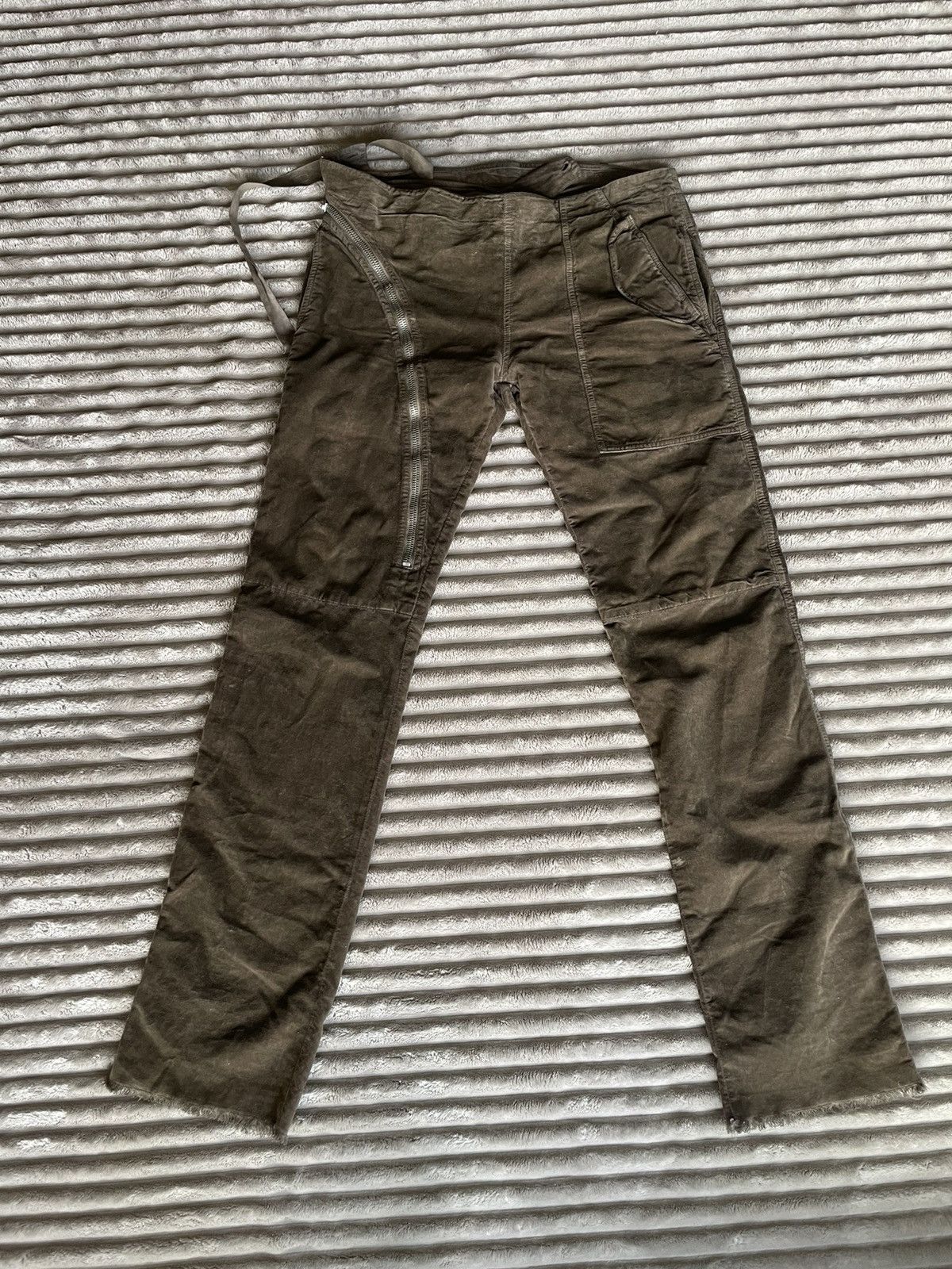 Rick Owens Double Layer Aircut Velvet Pants Size US 32 / EU 48 - 2 Thumbnail