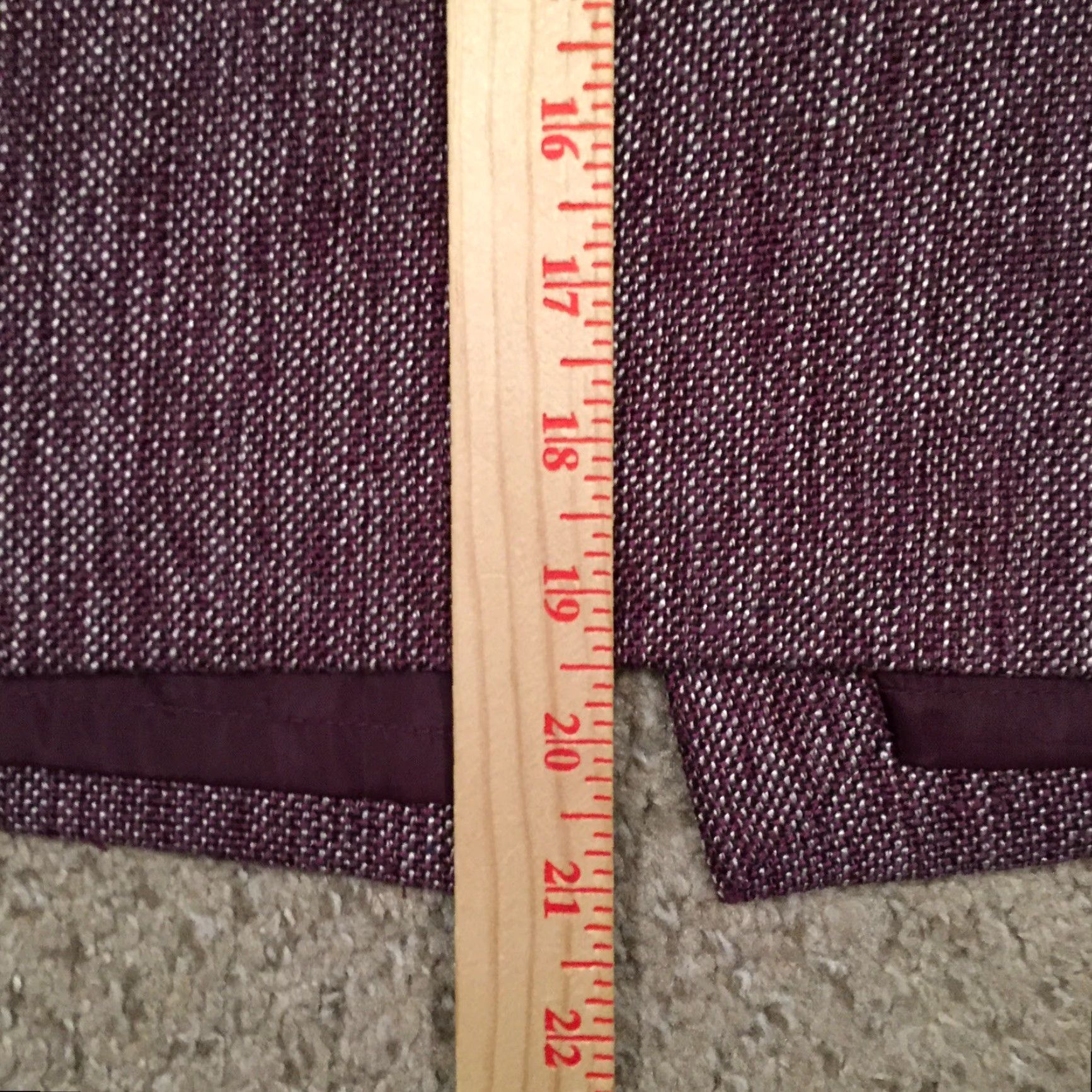 Vintage The Limited Skirt Pencil Skirt Purple Knee Length Lined Slit Size 2 Women Regular Cotton Blend Canvas Vintage No Size 26" / US 2 / IT 38 - 5 Thumbnail