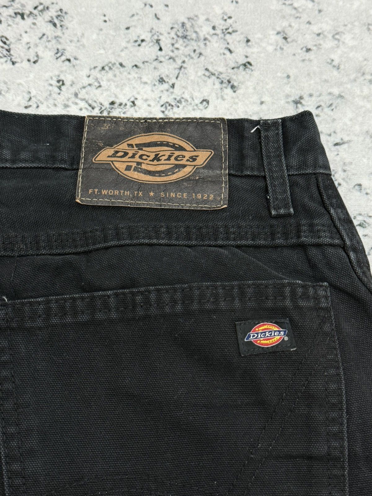 Dickies Y2K Dickies Faded Black Double Knee Distressed Workwear Size US 30 / EU 46 - 17 Thumbnail