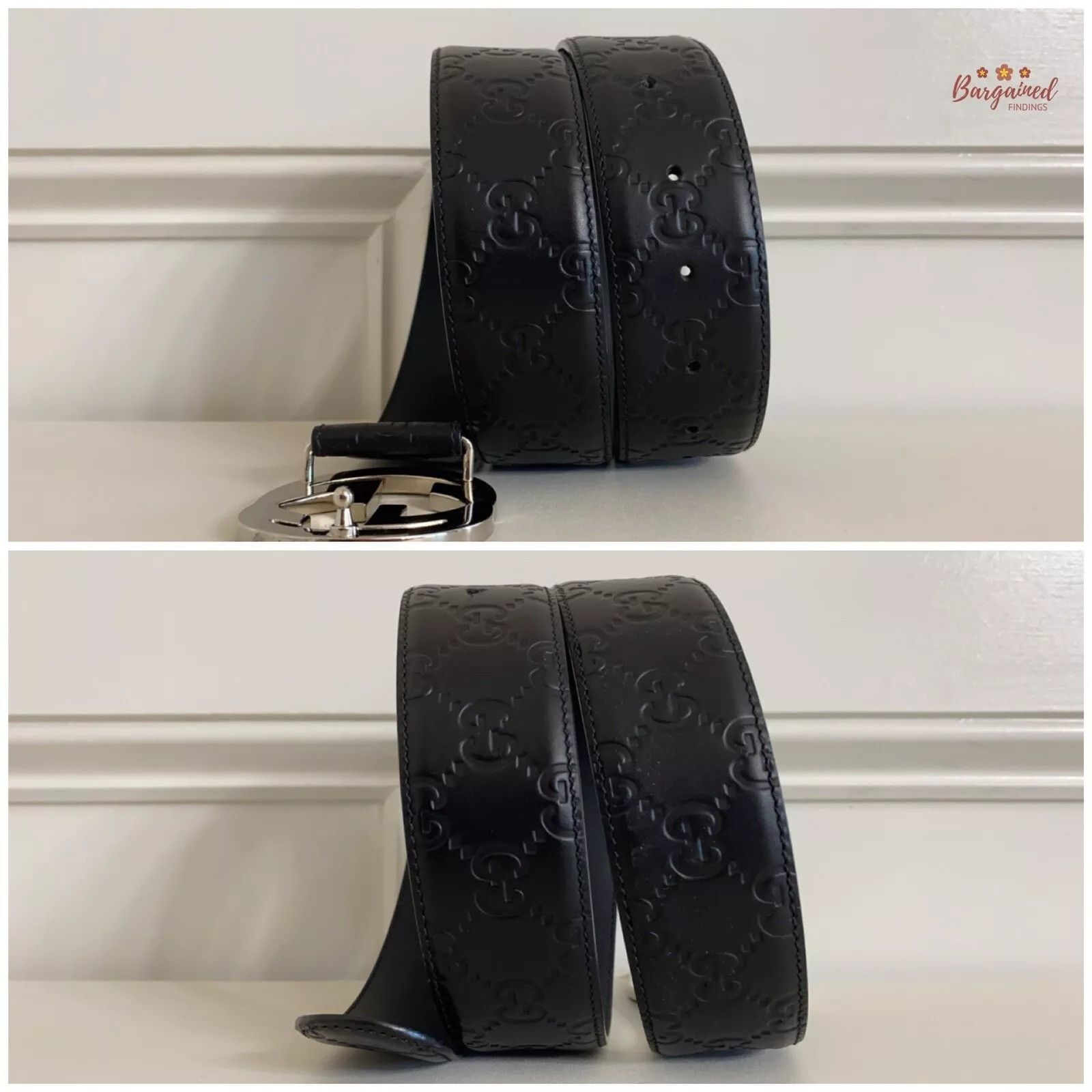 Gucci Gucci Guccissima Leather Silver Interlocking G Buckle Belt Size 30 - 5 Thumbnail