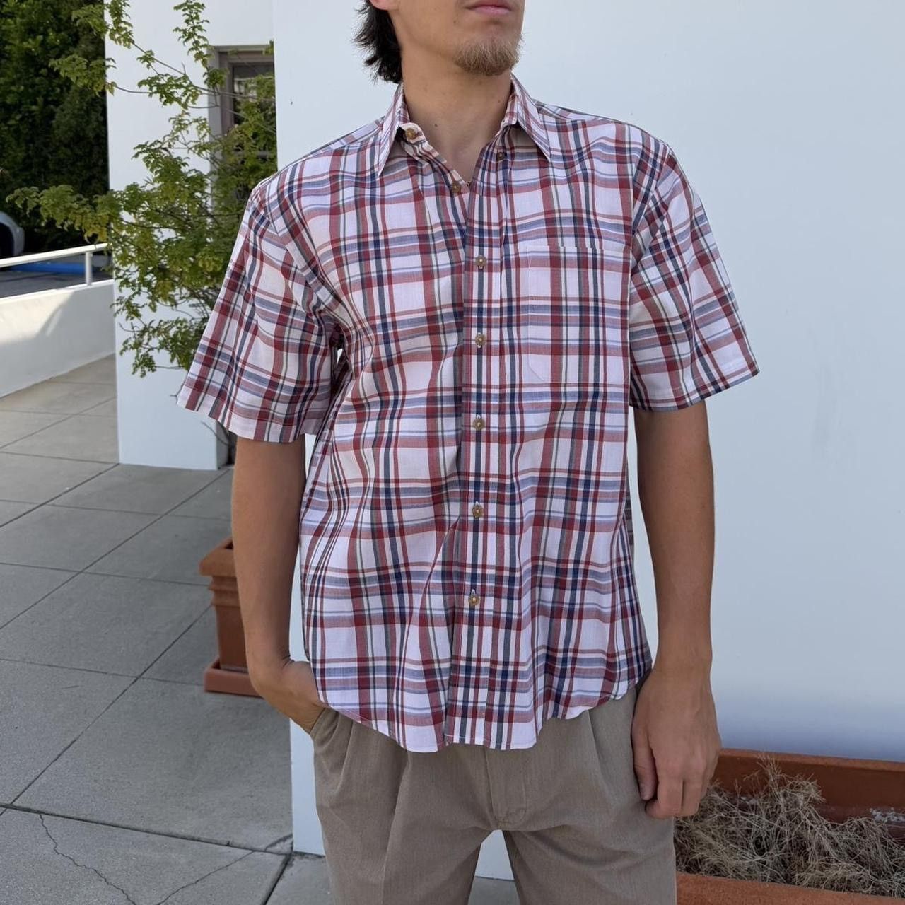 Carhartt Vtg retro windRidge red plaid button up shirt Size M #preppy Size US M / EU 48-50 / 2 - 1 Thumbnail